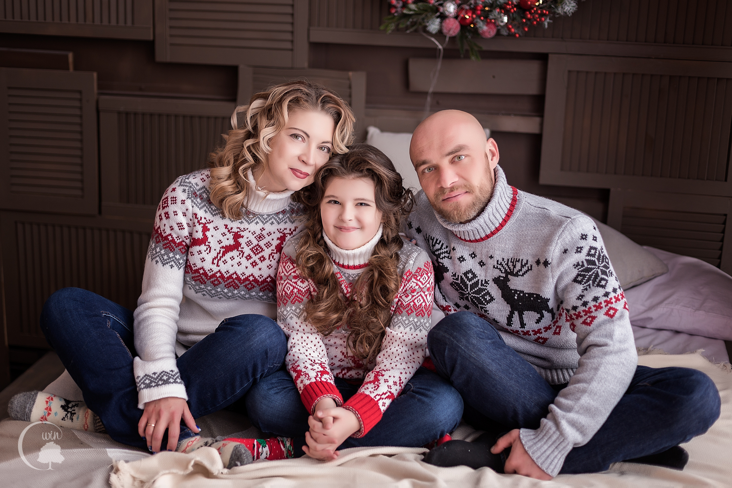 Новогодняя студийная съемка. Свадебный, семейный фотограф в Воронеже. Иван и Наталья Выборновы