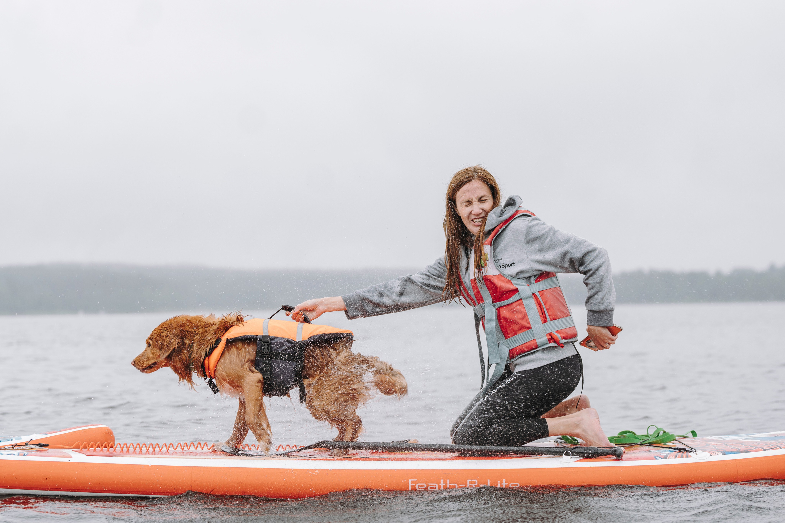 Катание на сапах с собаками. Фотограф анималист в Спб недорого Олеся Майорова