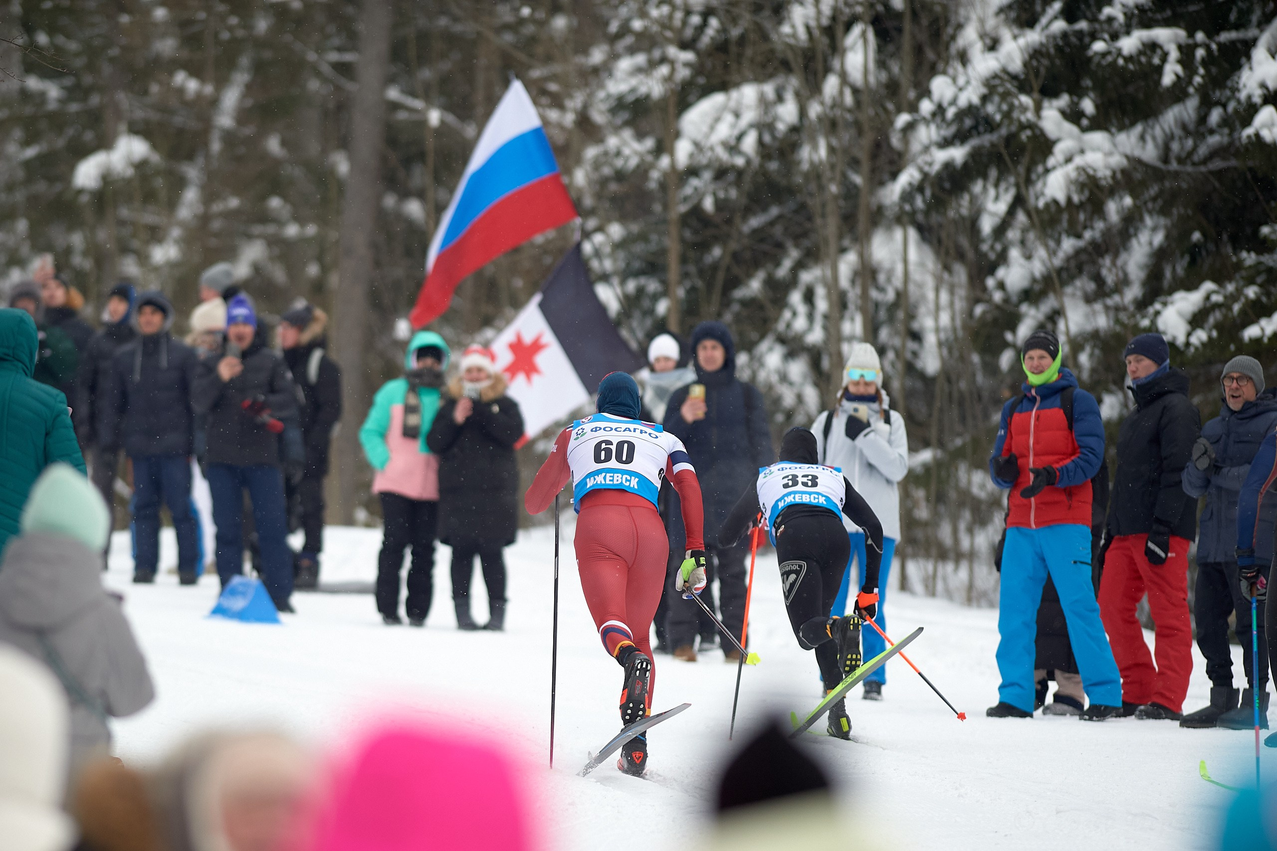 VI этап ФосАгро Кубка России по лыжным гонкам. Ижевск 25.01.2025 и 26.01.2025. Спортивный репортажный фотограф в Ижевске Сергей Мерзляков