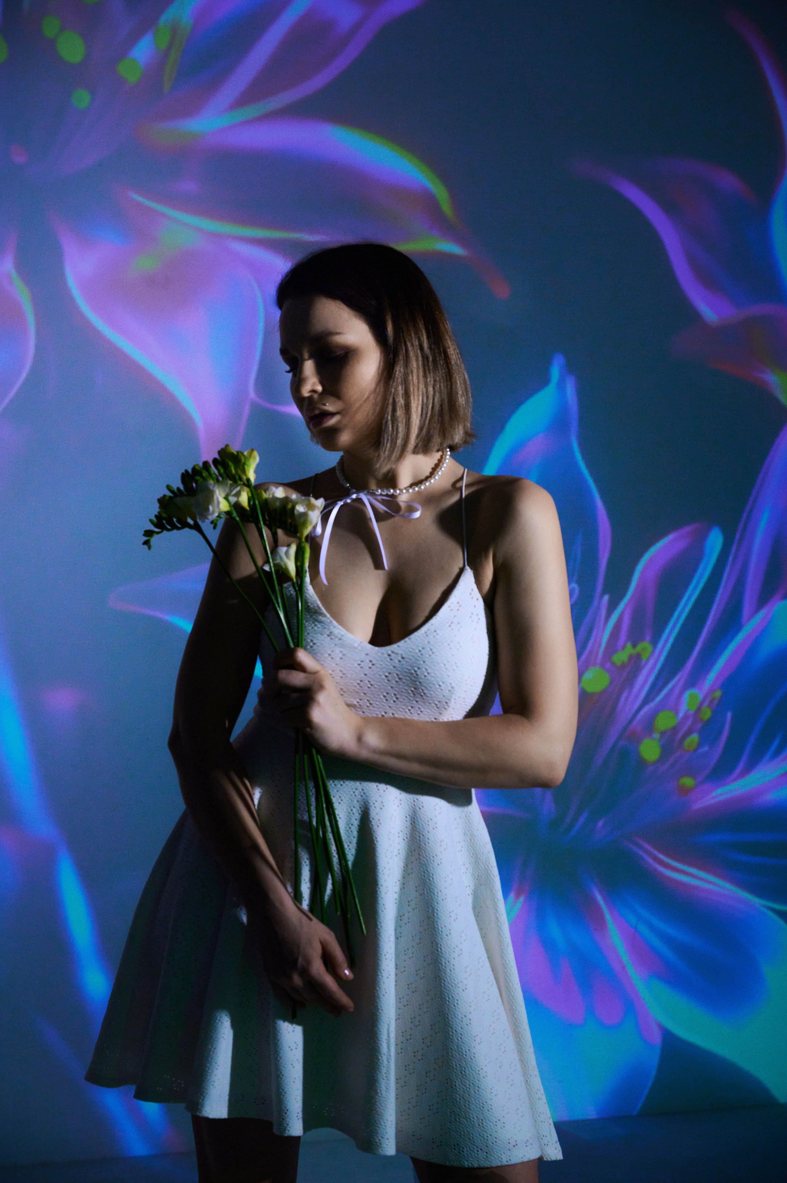 Фотосессия Ксении с проектором