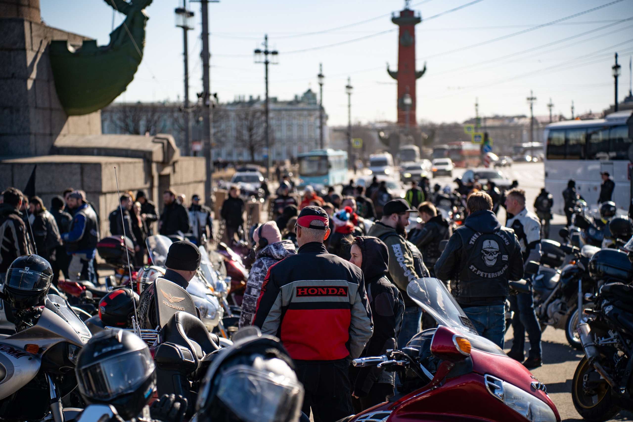Весенний прохват мотоклуба Normans Riders MC. Концертный и репортажный фотограф в Санкт-Петербурге Слава Пахомов