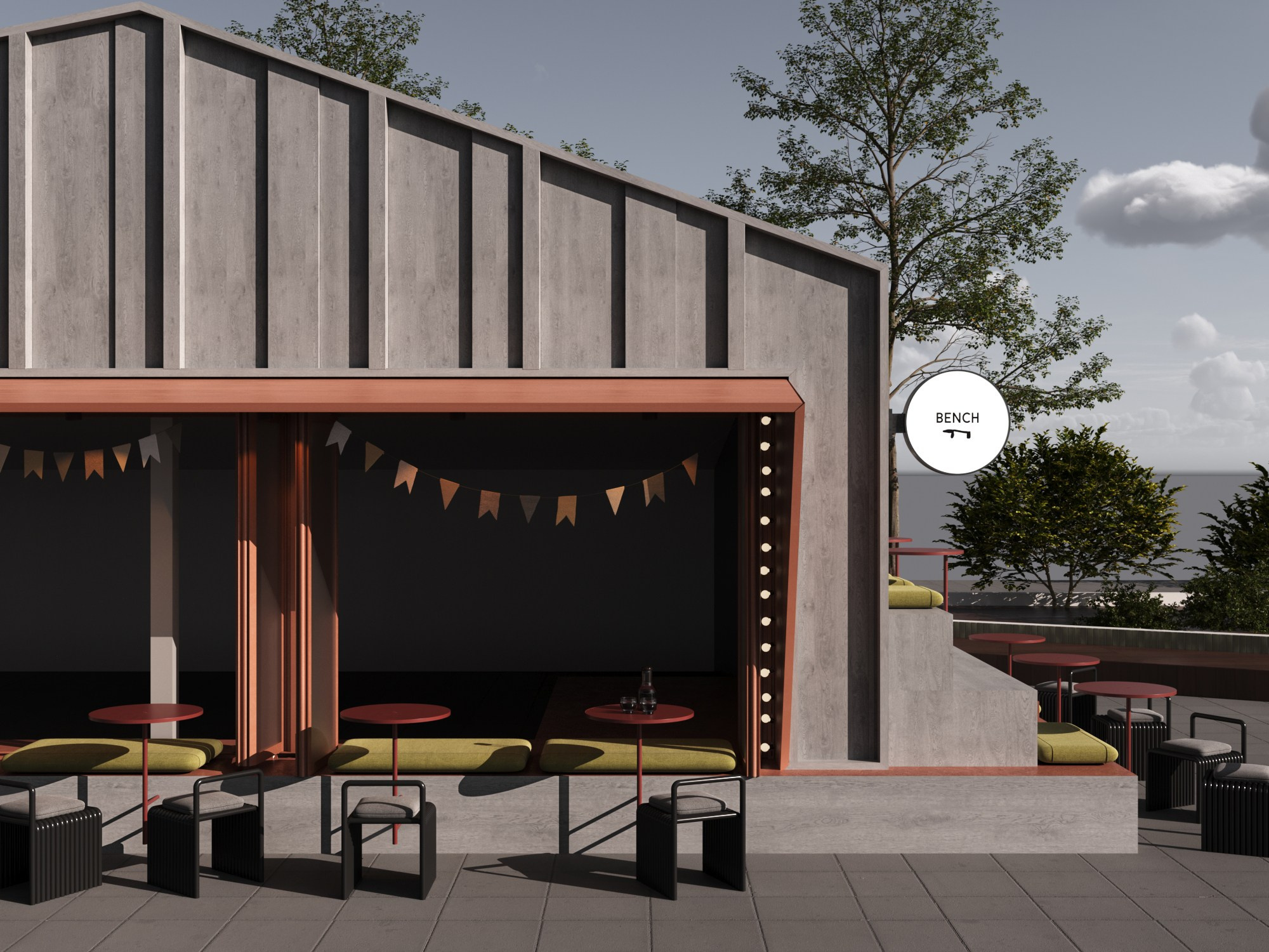 173. Cafe Krasnogorsk \ Фасад. Finoarte-portfolio