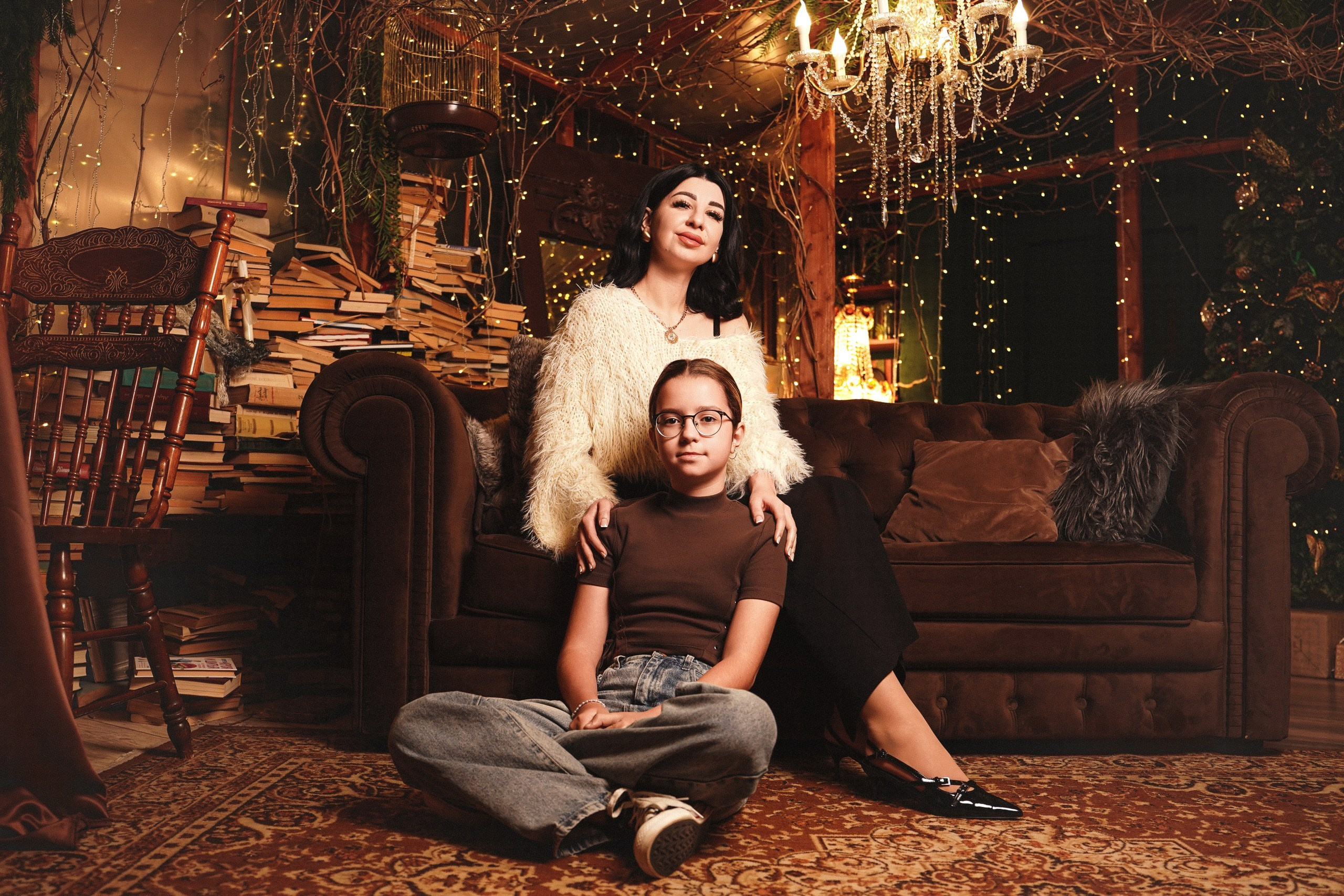 Новогодняя фотосессия в Ростове-на-Дону. Мама и дочь в фотостудии Royal. Свадебный фотограф в Ростове-на-Дону. Таинство Крещения и Венчания, семейные фотосессии. Алёна Чёботова