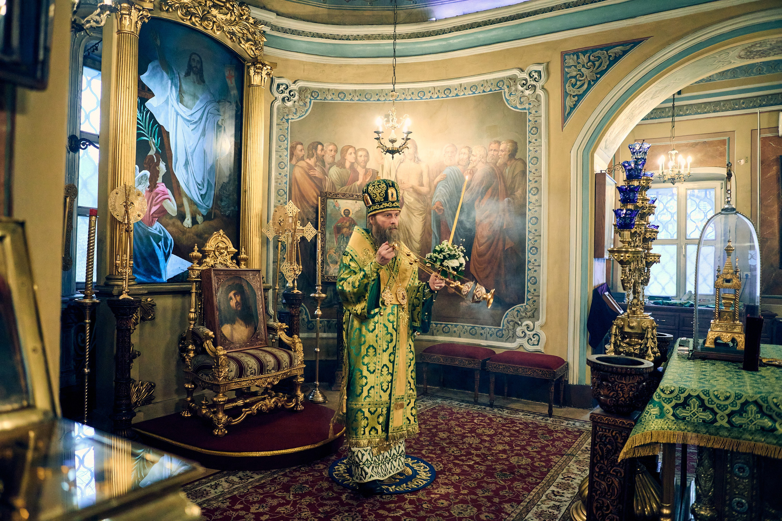 На всенощном бдении под Неделю ваий. DMITRY MOISEENKO — фотограф, художник, топ-стилист