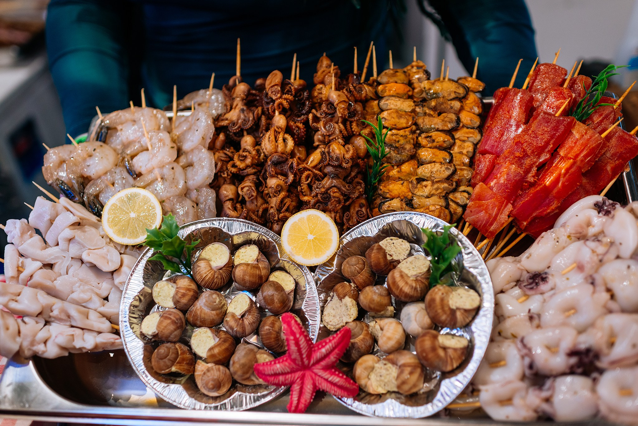 МОРСКИЕ ГАДЫ. Азиатские шашлычки из морепродуктов. Репортажный фотограф в Санкт-Петербурге Анастасия Клёпова