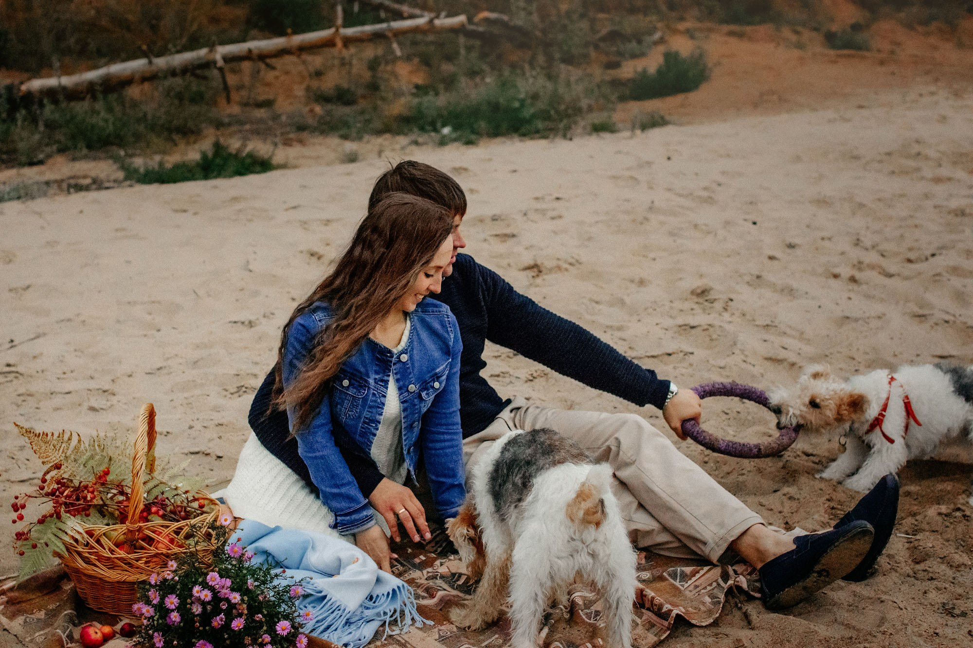 Наталья, Илья и фоксы. Фотограф Наталья Потапова