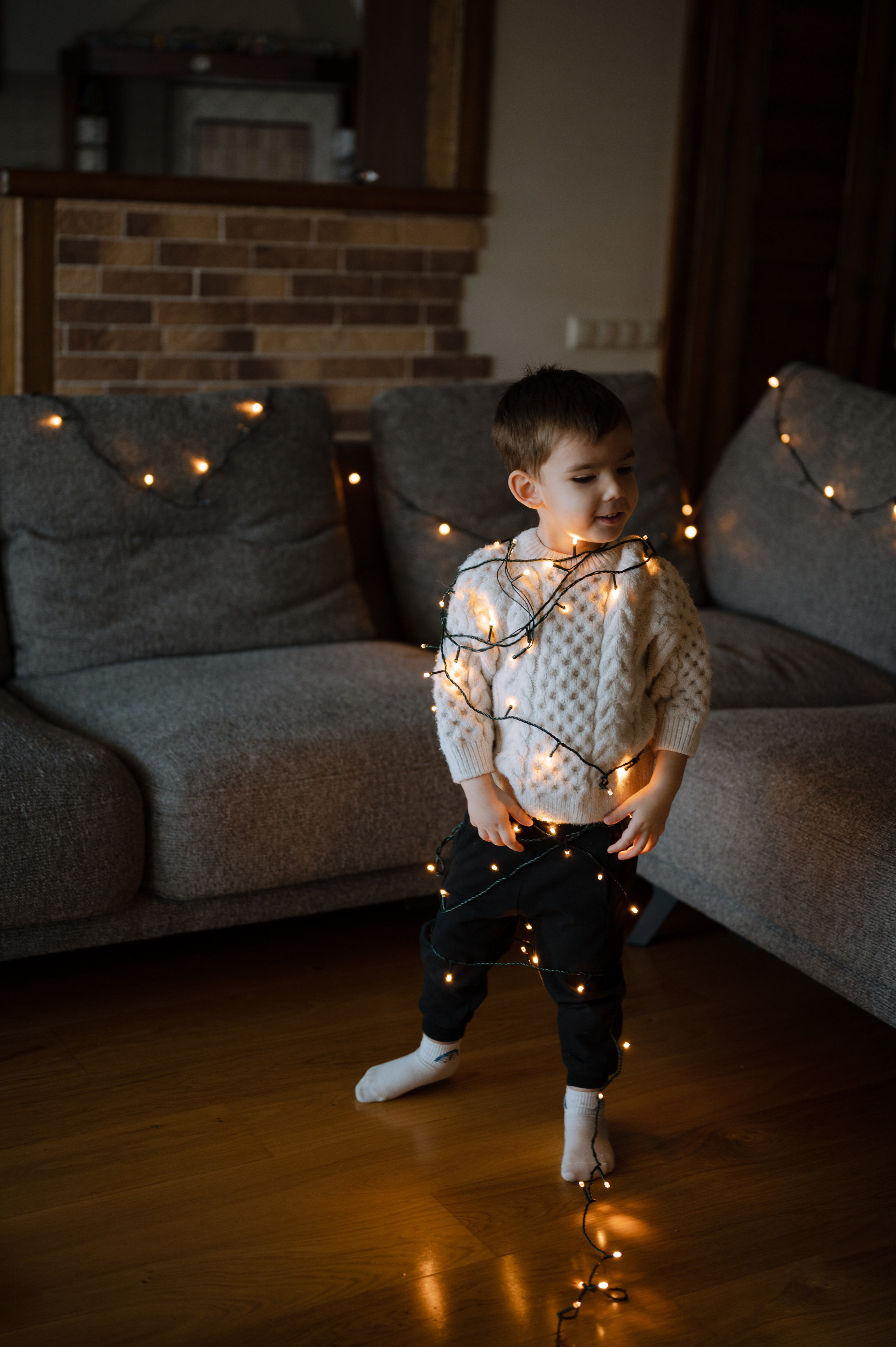 Илай и Яна, домашняя новогодняя. Фотограф Красноярск Екатерина Карпеза