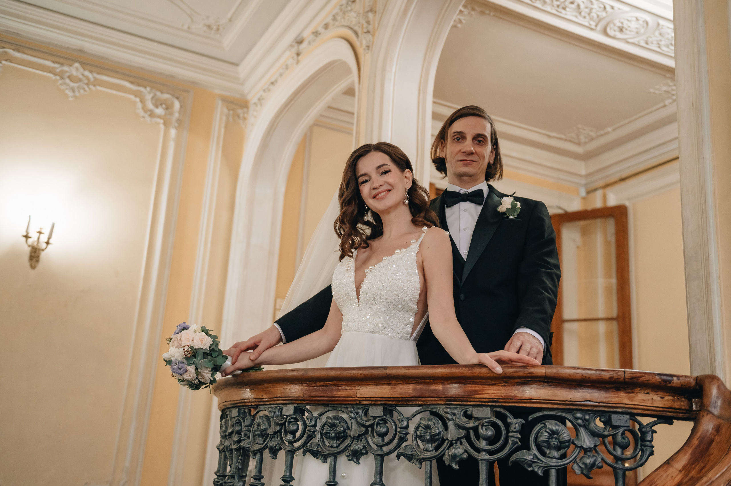 Свадебная фотосессия в библиотеке им. Пушкина. Портретный фотограф Москва Светлана Кашура