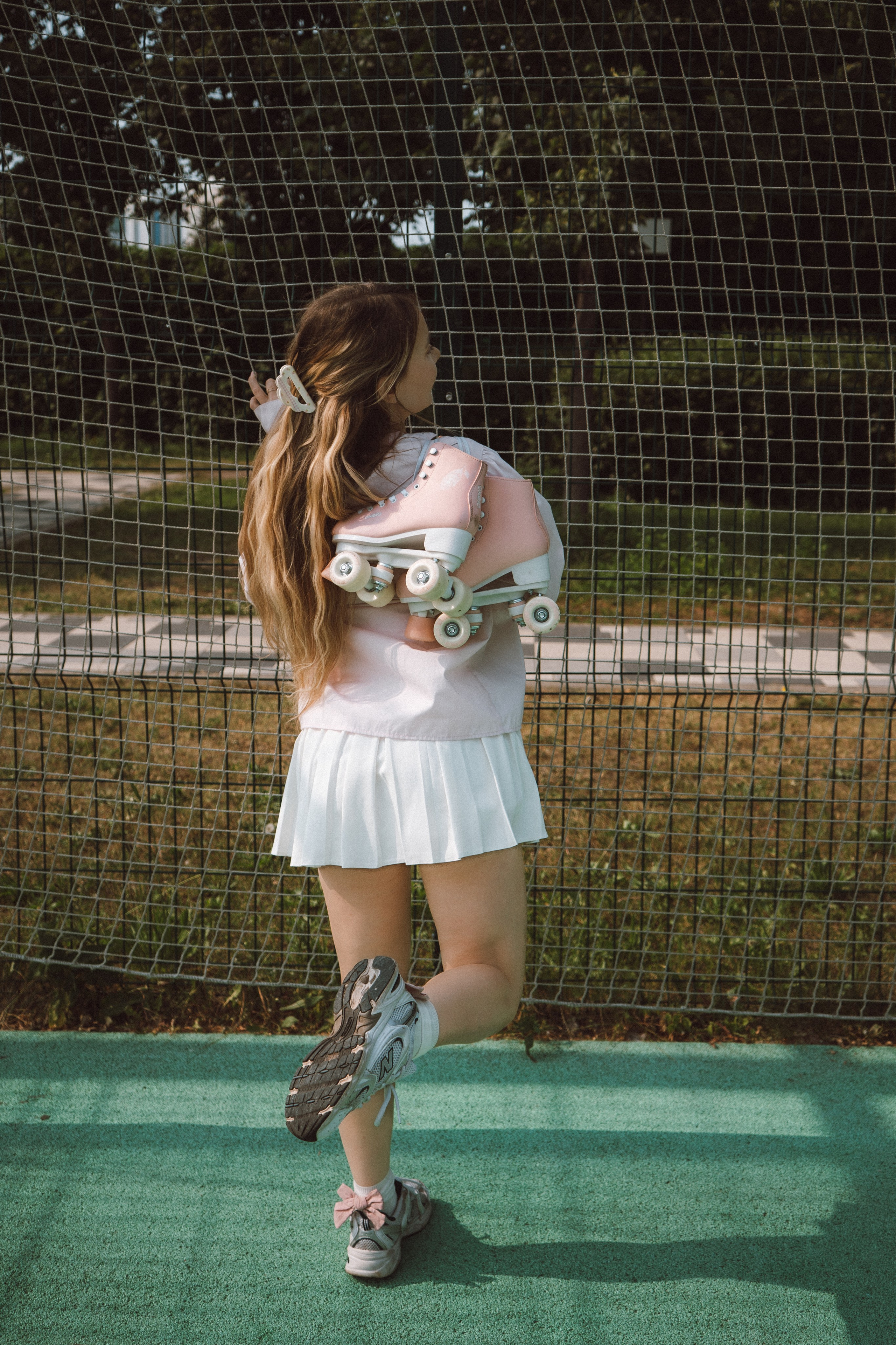 Ретро съемка с роликами — модель Евгения. Фотограф Москва и Видеограф Москва