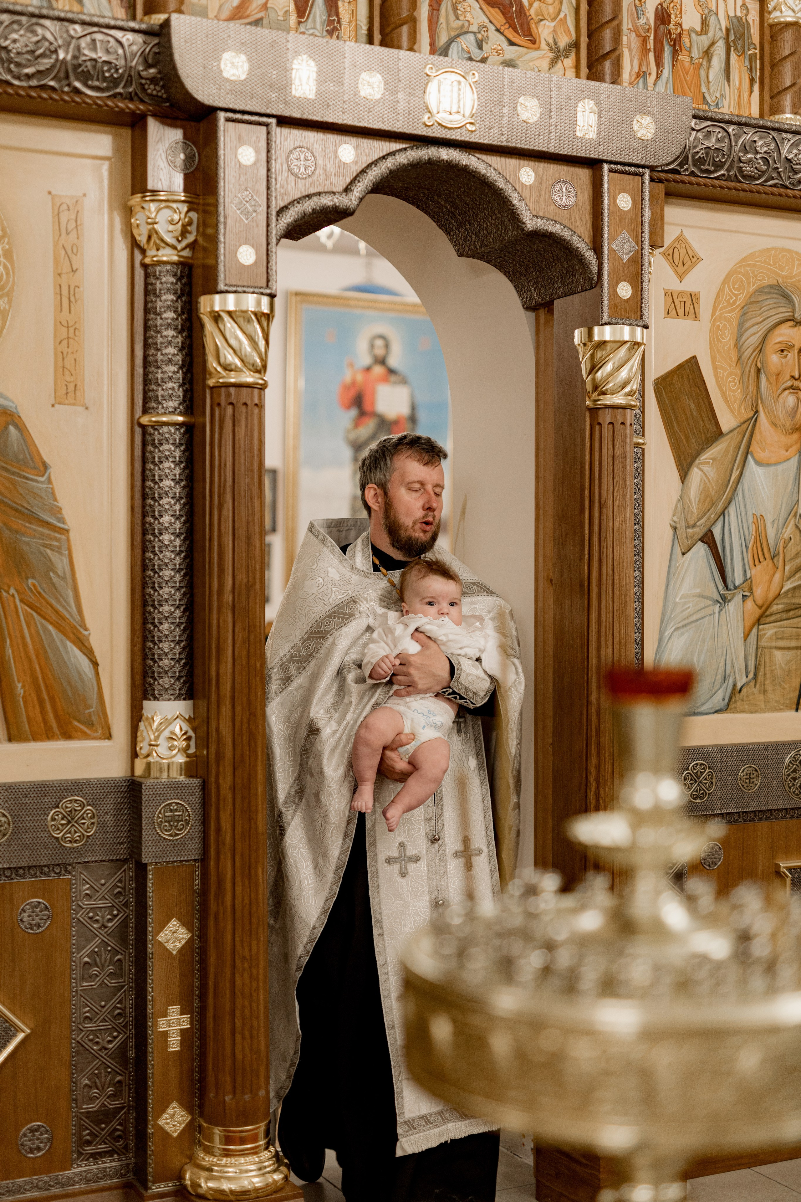 Таинство Крещения Саши. Фотограф новорождённых Newborn Москва