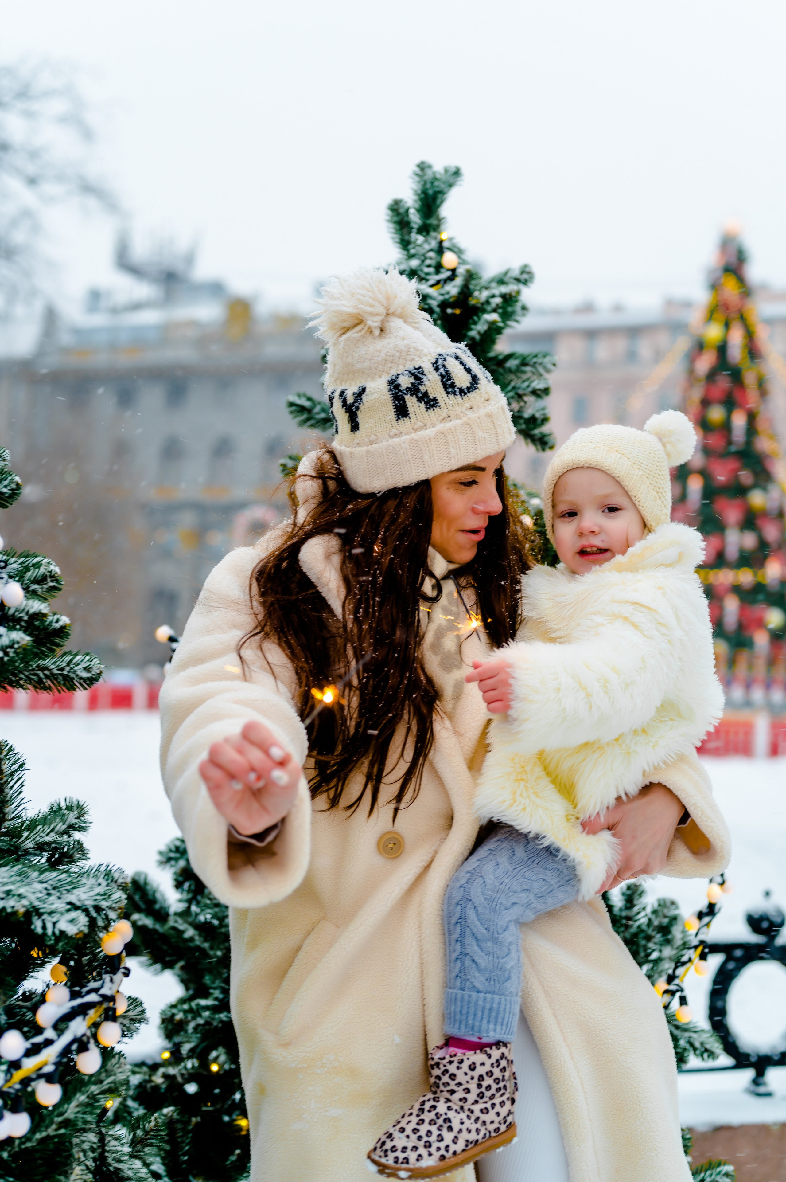 Новогодняя фотосессия на Манежной площади. Свадебный и семейный фотограф Евгения Кононова