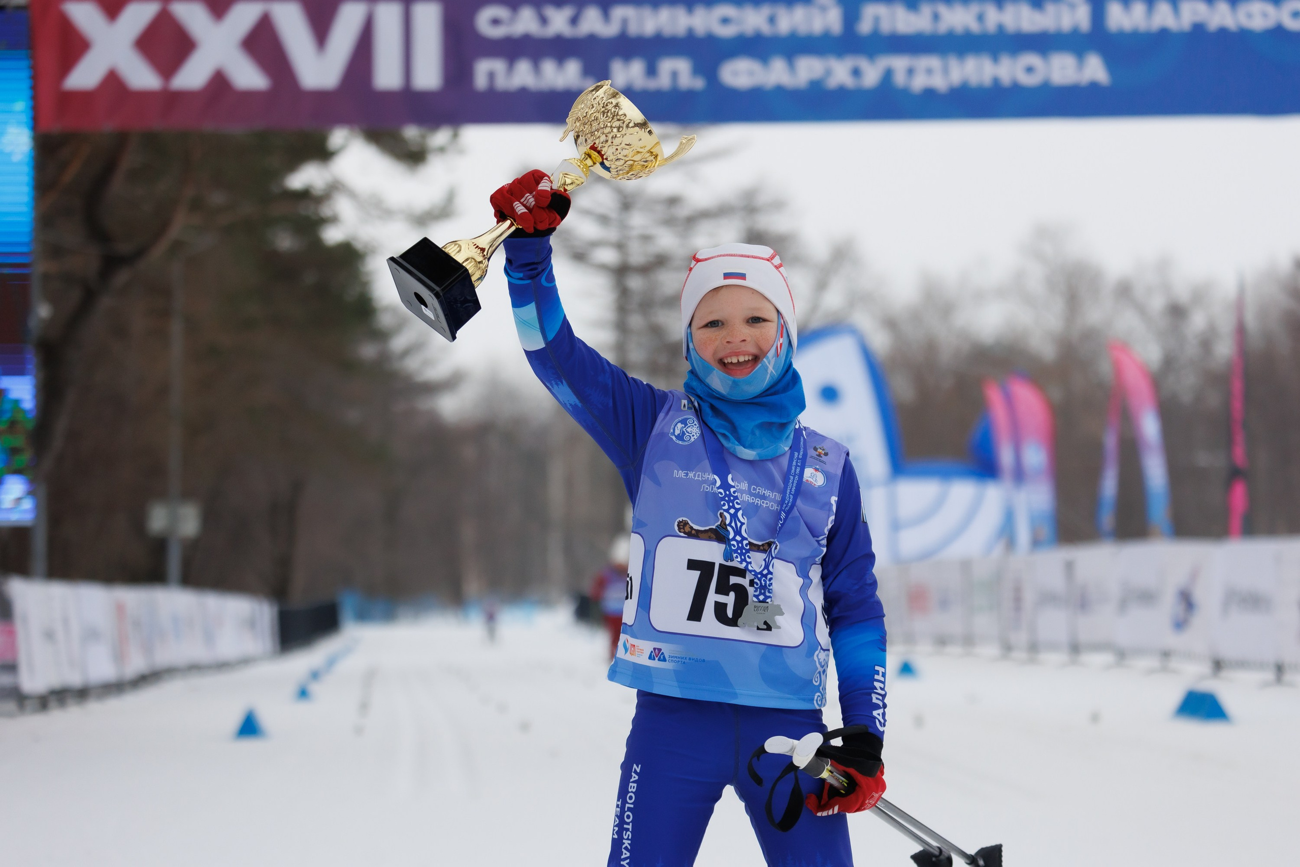 XXVII Сахалинский лыжный марафон. Фотограф Анастасия Зубкова