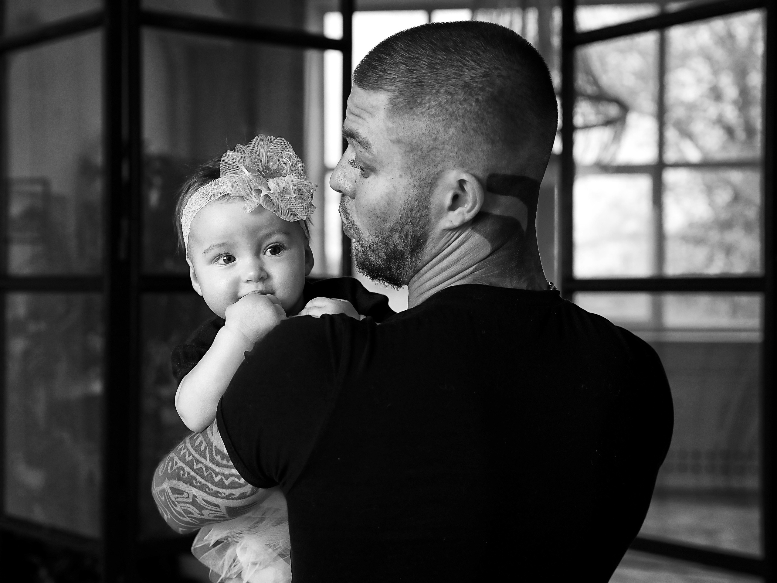 Портрет папы и маленькой дочки. Фотограф Наталья Колинько