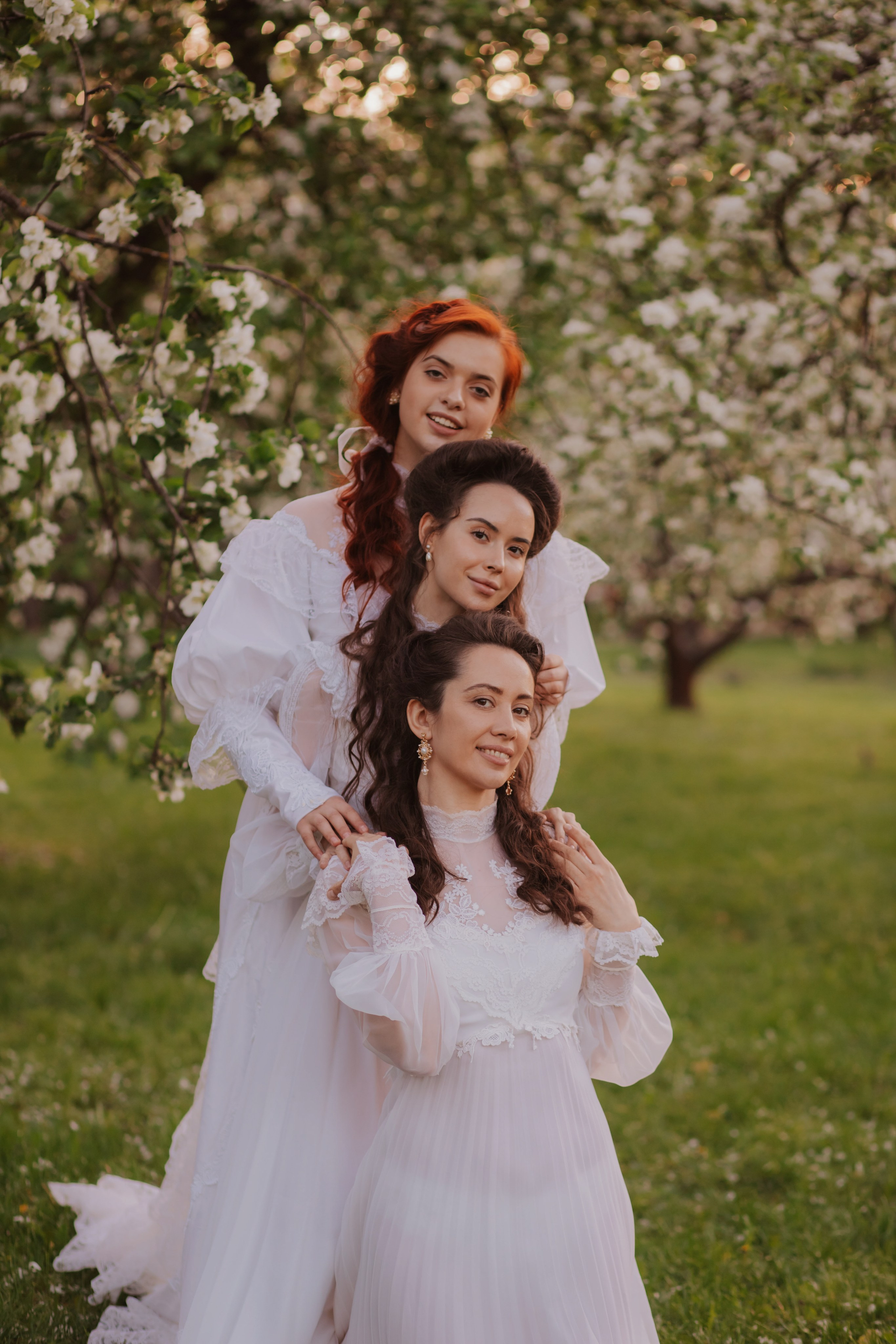 Яблоневый сад. Художественная винтажная фотография