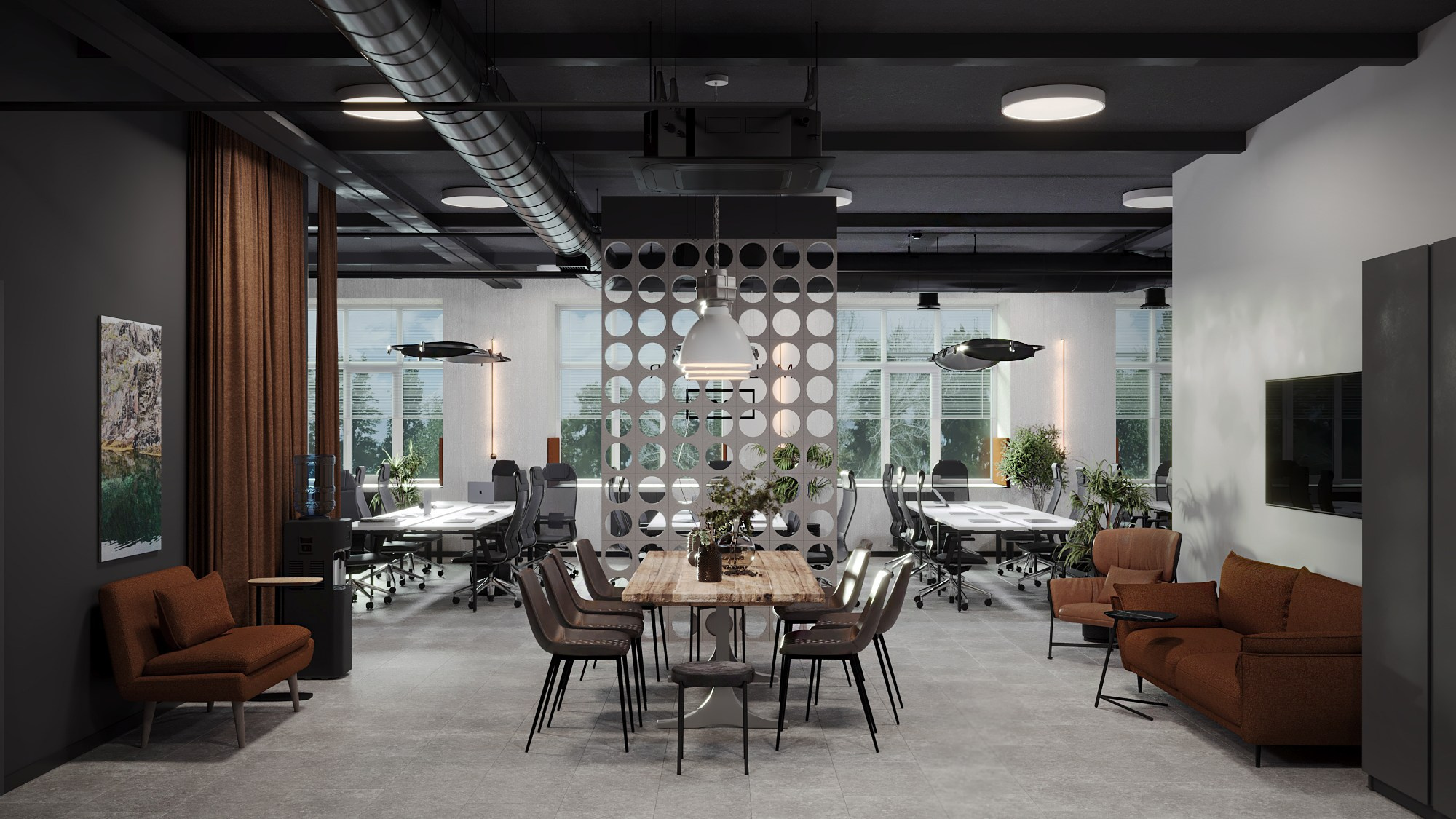 ОФИС ПРОДАЖ для IT компании MULTIFACTOR. Дизайнер интерьеров Яна Горбачева