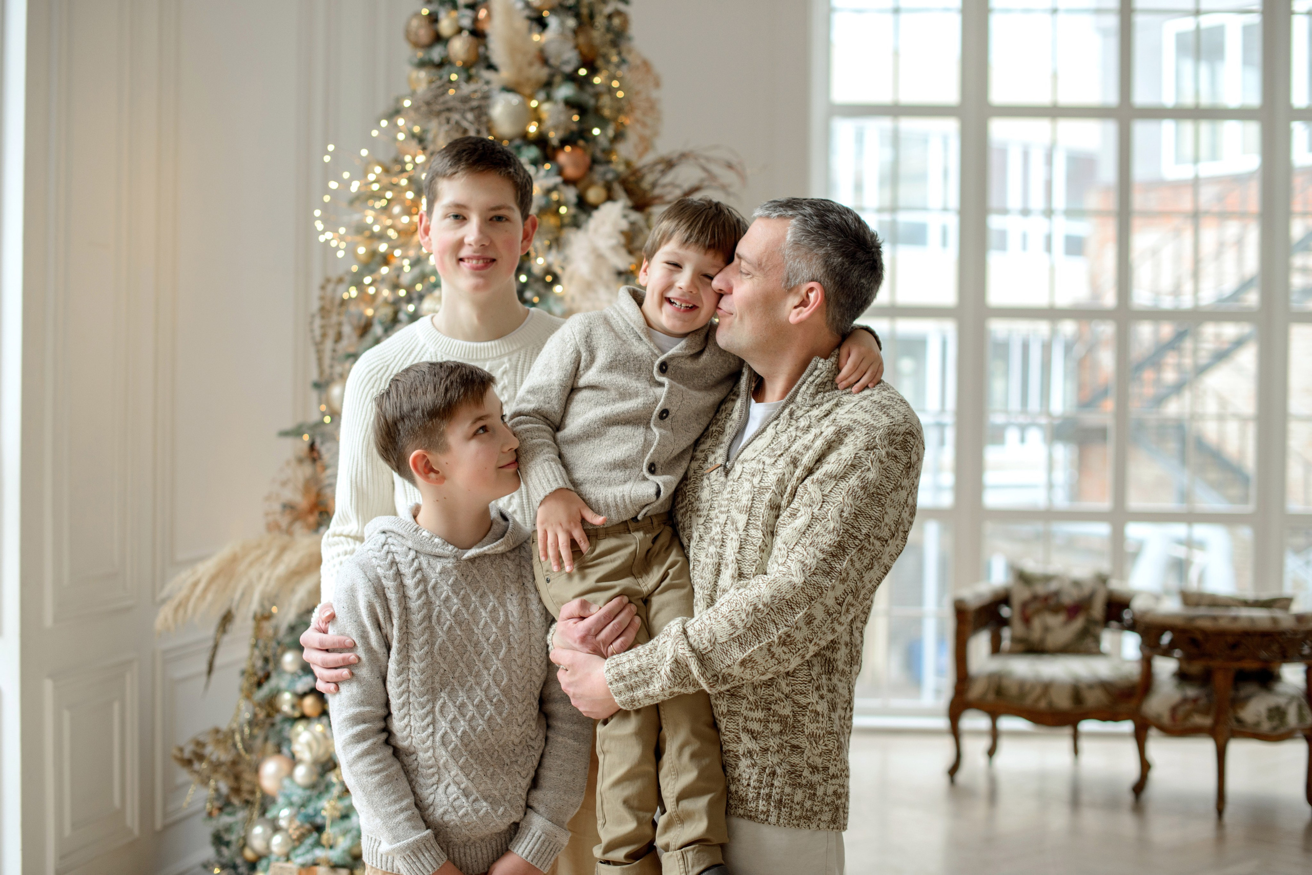 Family , Studio photo shoot at Christmas time