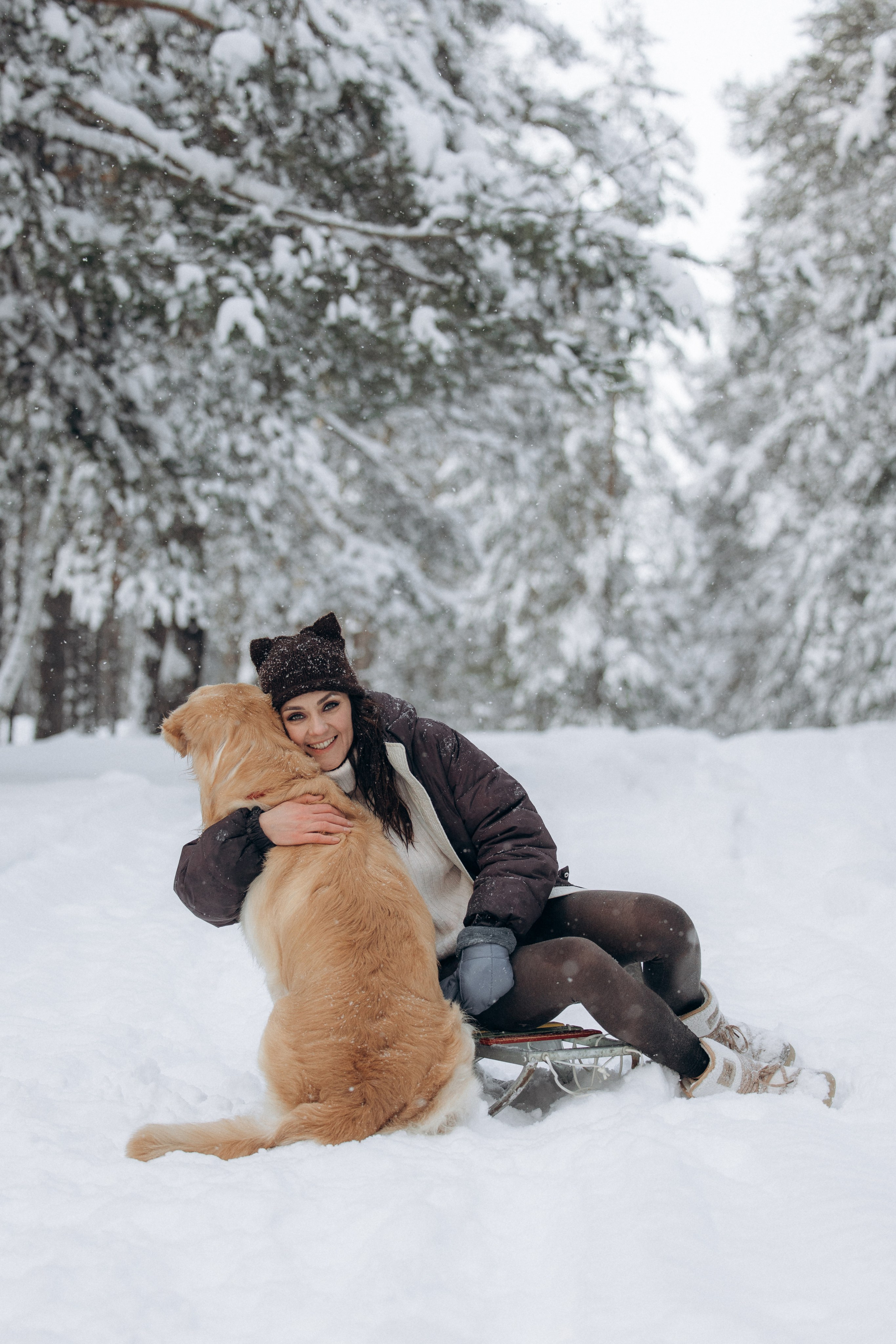 Зимняя история, Света и Чарли. Фотограф анималист в Казани Алина Сулейманова. Фотограф животных