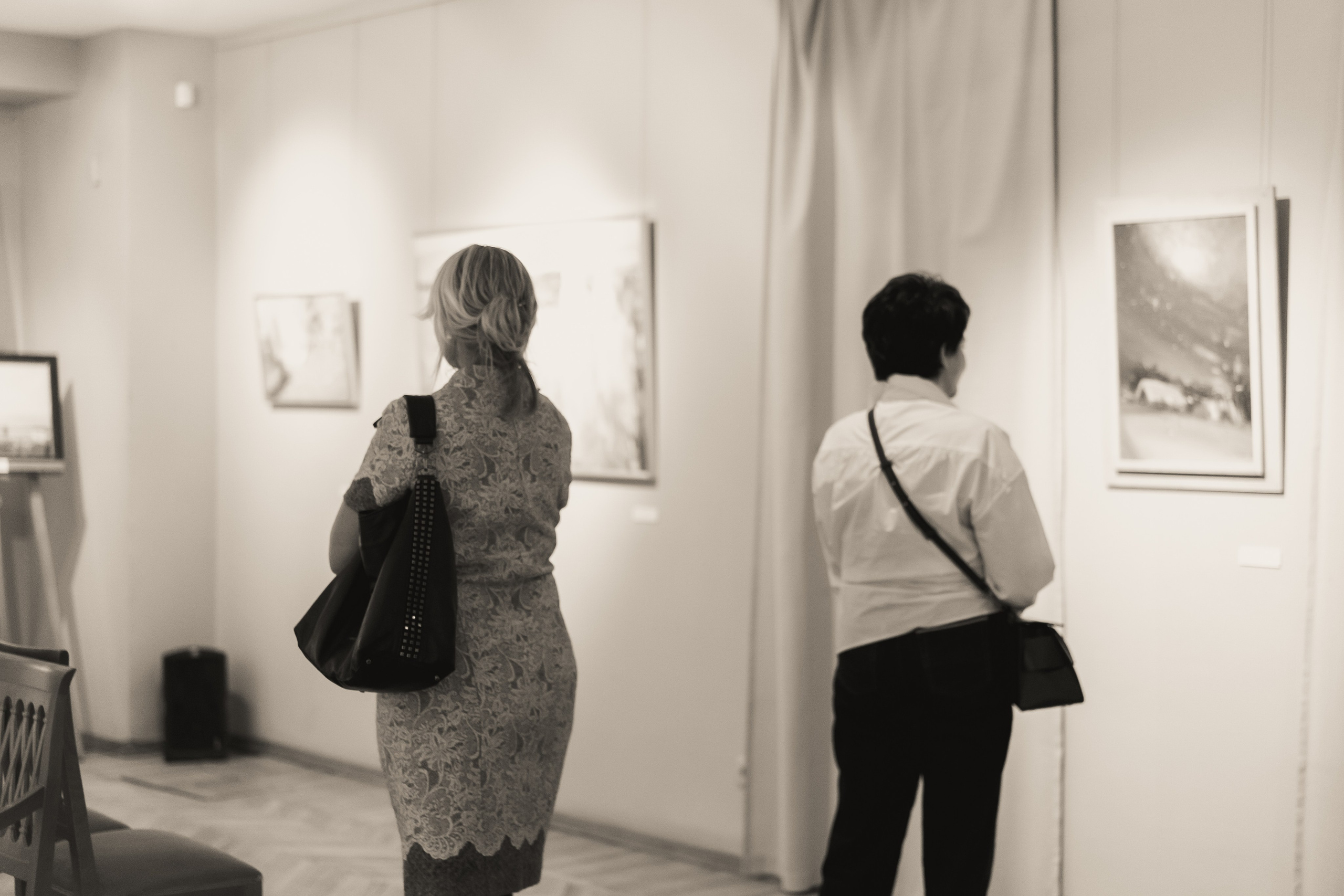 Съёмка открытия вытсавки художника Ильи Даньшина. Лиза Фирстова — самый добрый фотограф