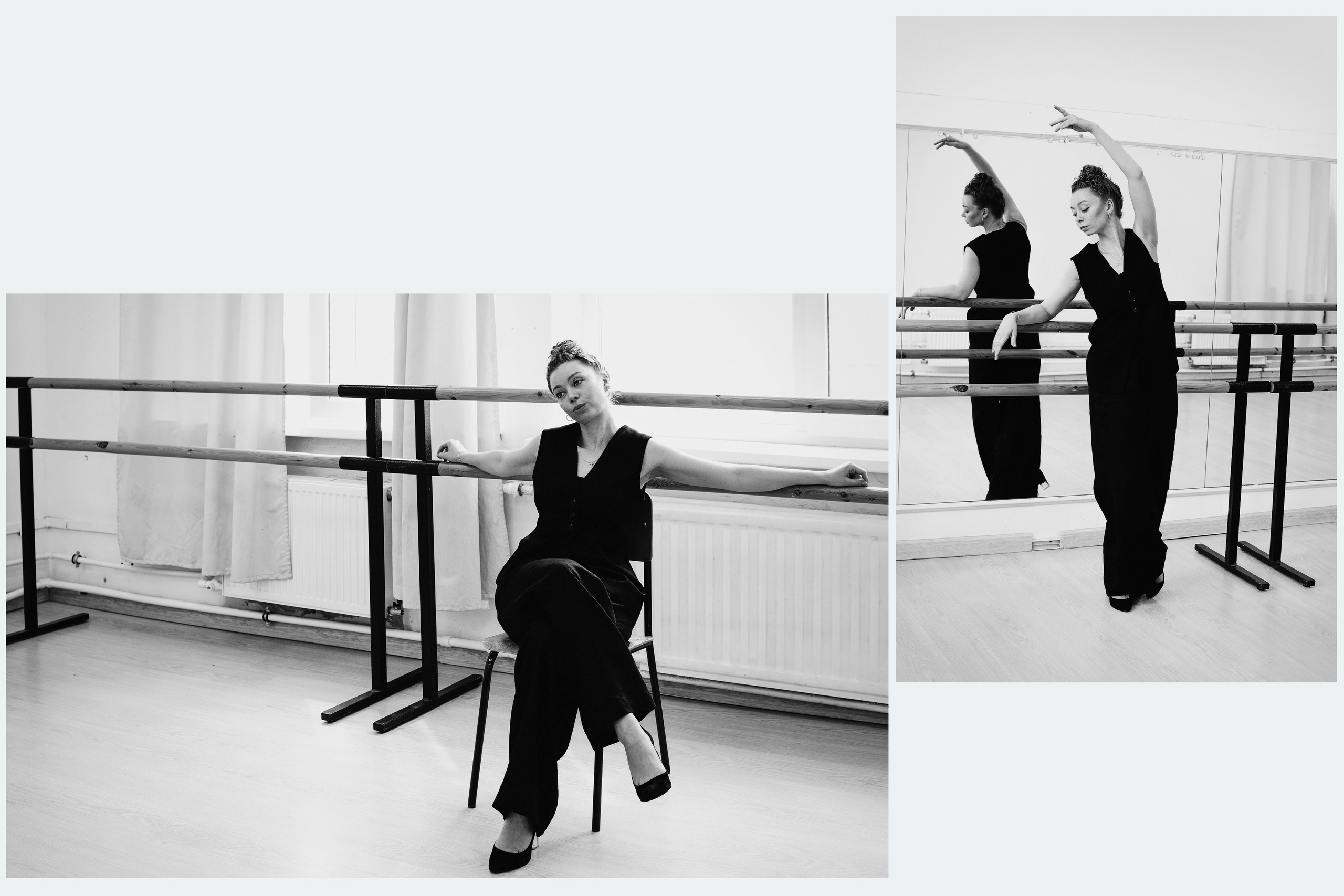 «Репетиция» (постановочная съемка в балетном зале). Портретный и репортажный фотограф в Санкт-Петербурге Варвара Жукова