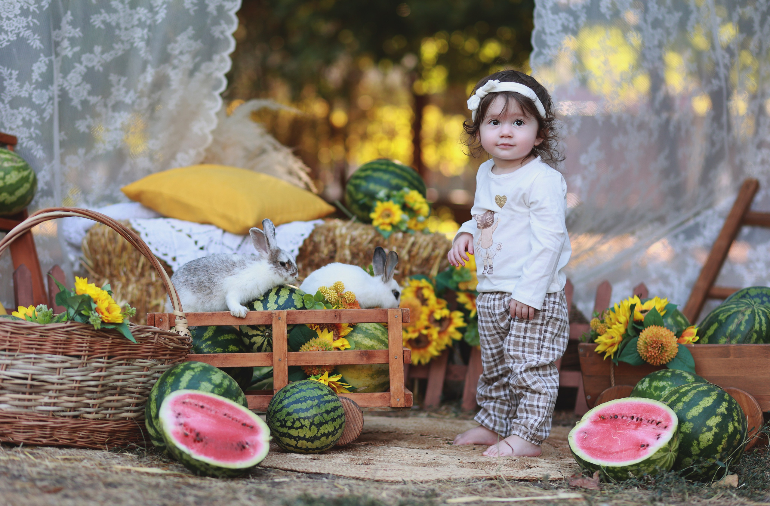 Арбузный фотодень. Детский семейный фотограф Краснодар