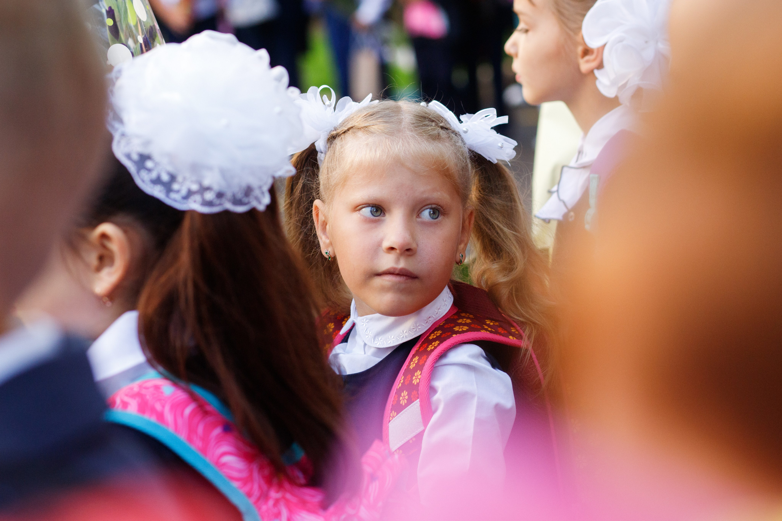 Репортажная съемка первого сентября для первоклассников. Семейный и школьный фотограф в Москве Анна Ткач