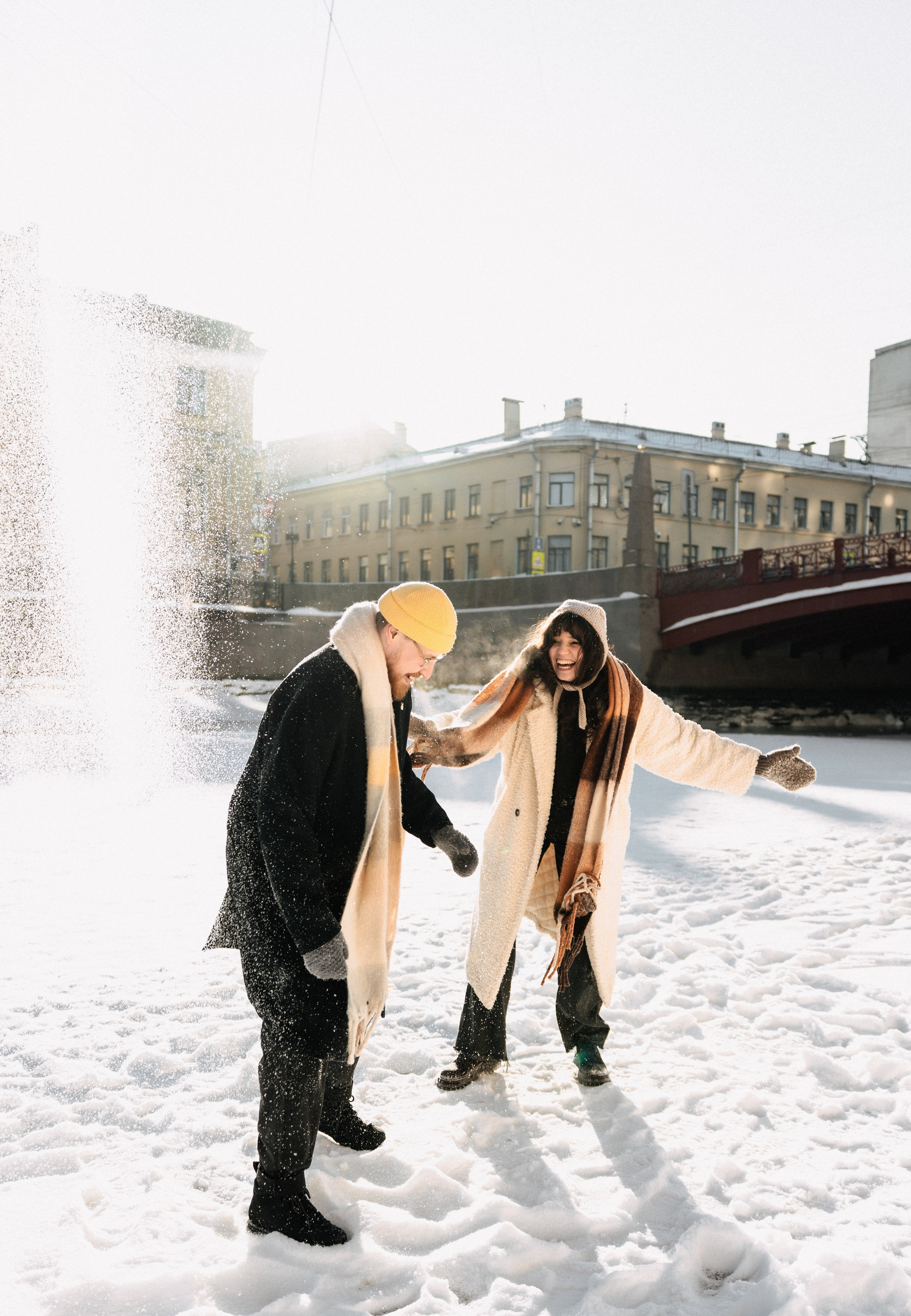 Парная фотосессия в Санкт-Петербурге. Фотосессия на замерзшем льду. Федосова Елизавета - фотограф Санкт-Петербург. fedosova__ph