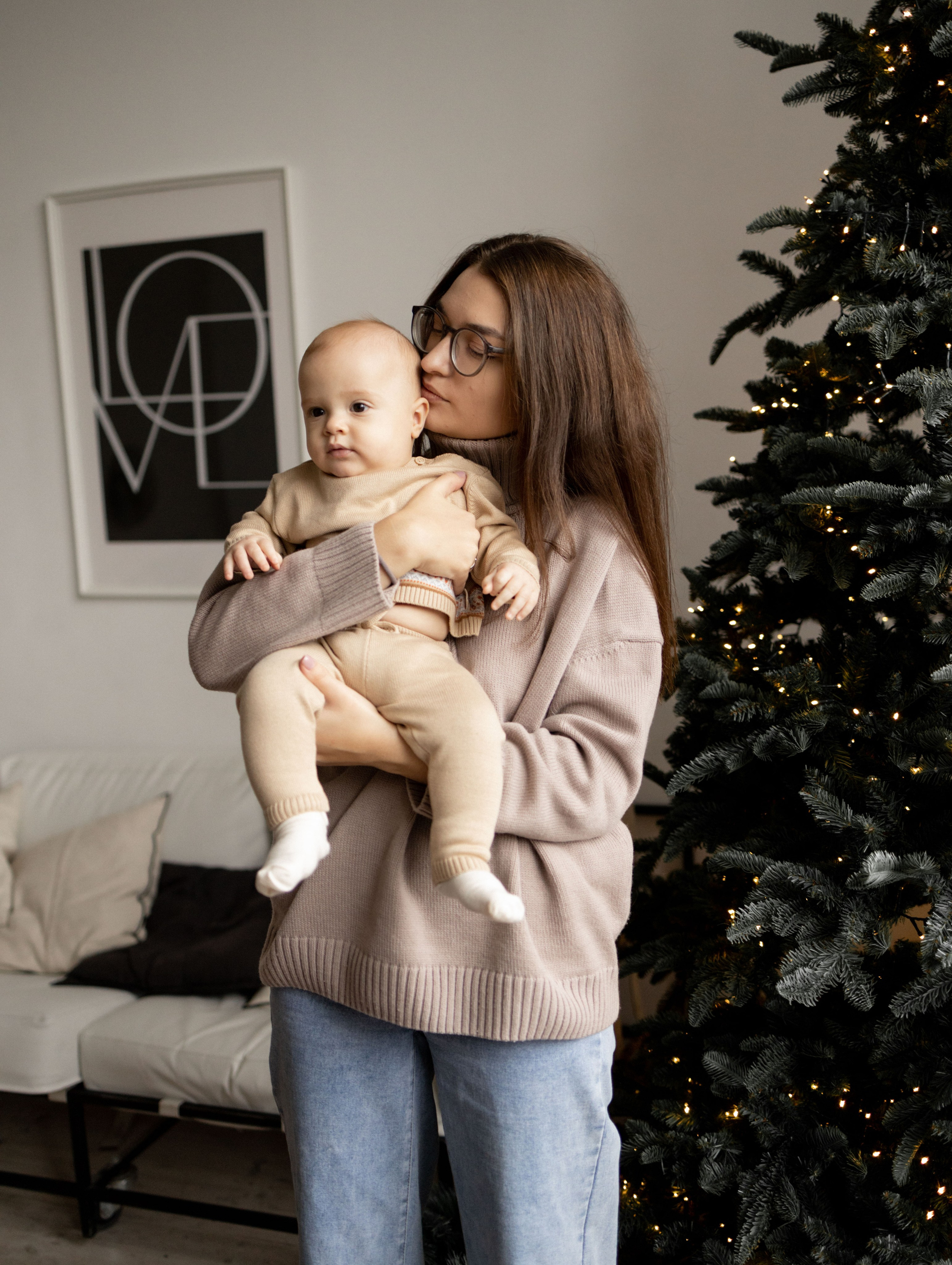 Новый год Давид, Лена, Леван. Фотограф Дарья Соколовская
