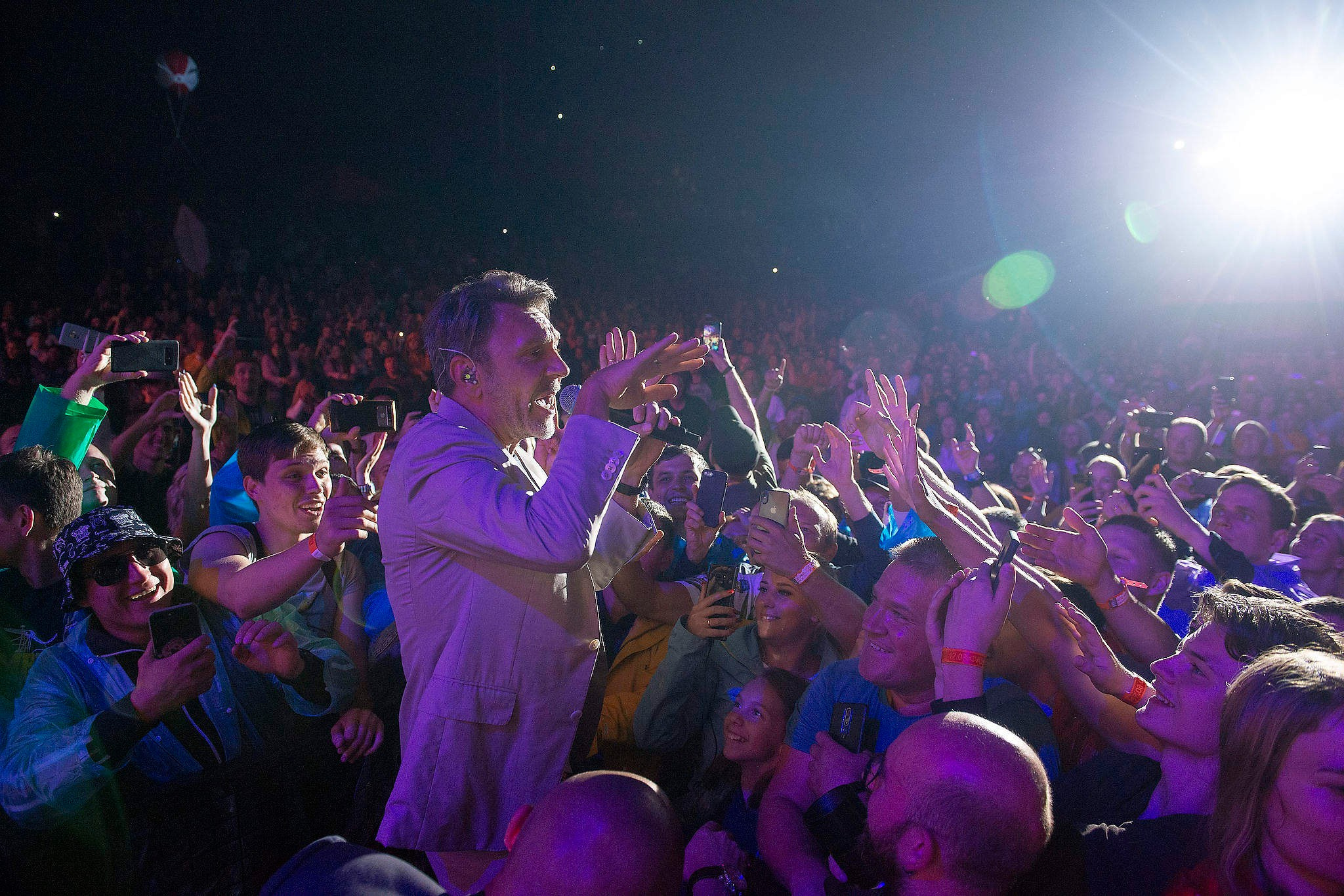 Сергей Шнуров и группа Ленинград на музыкальном фестивале в Красной Поляне. Съемка для компании Мегафон в 2019 году.