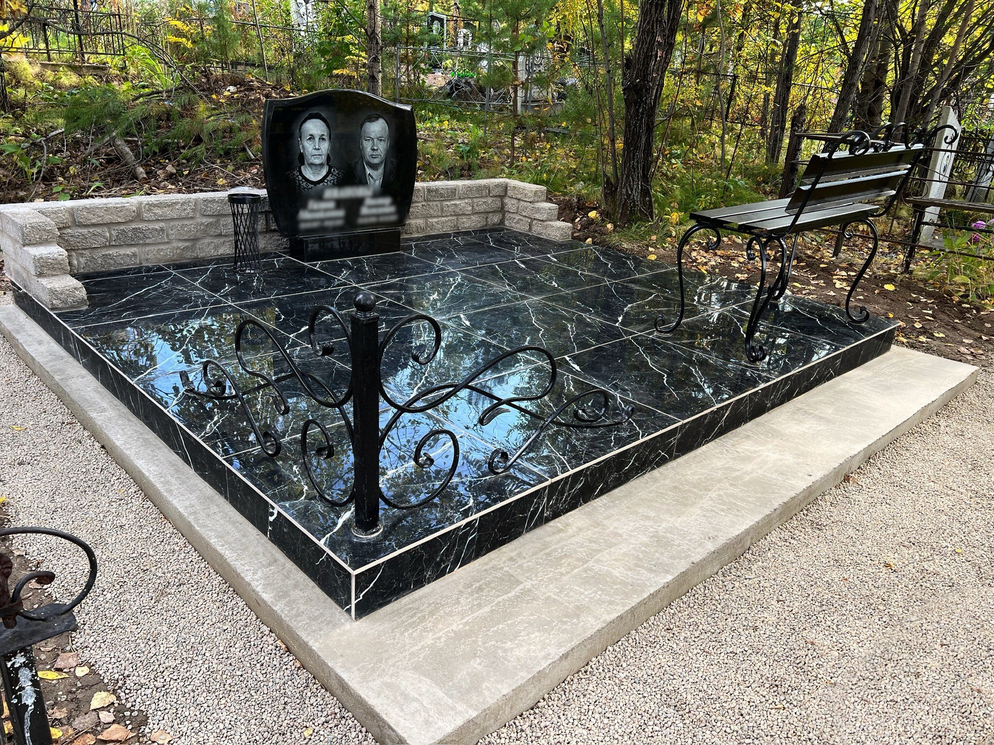 Благоустройство (наши работы). ГРАНИТ26 Ритуальные услуги Железногорск. Благоустройство могил, продажа памятников