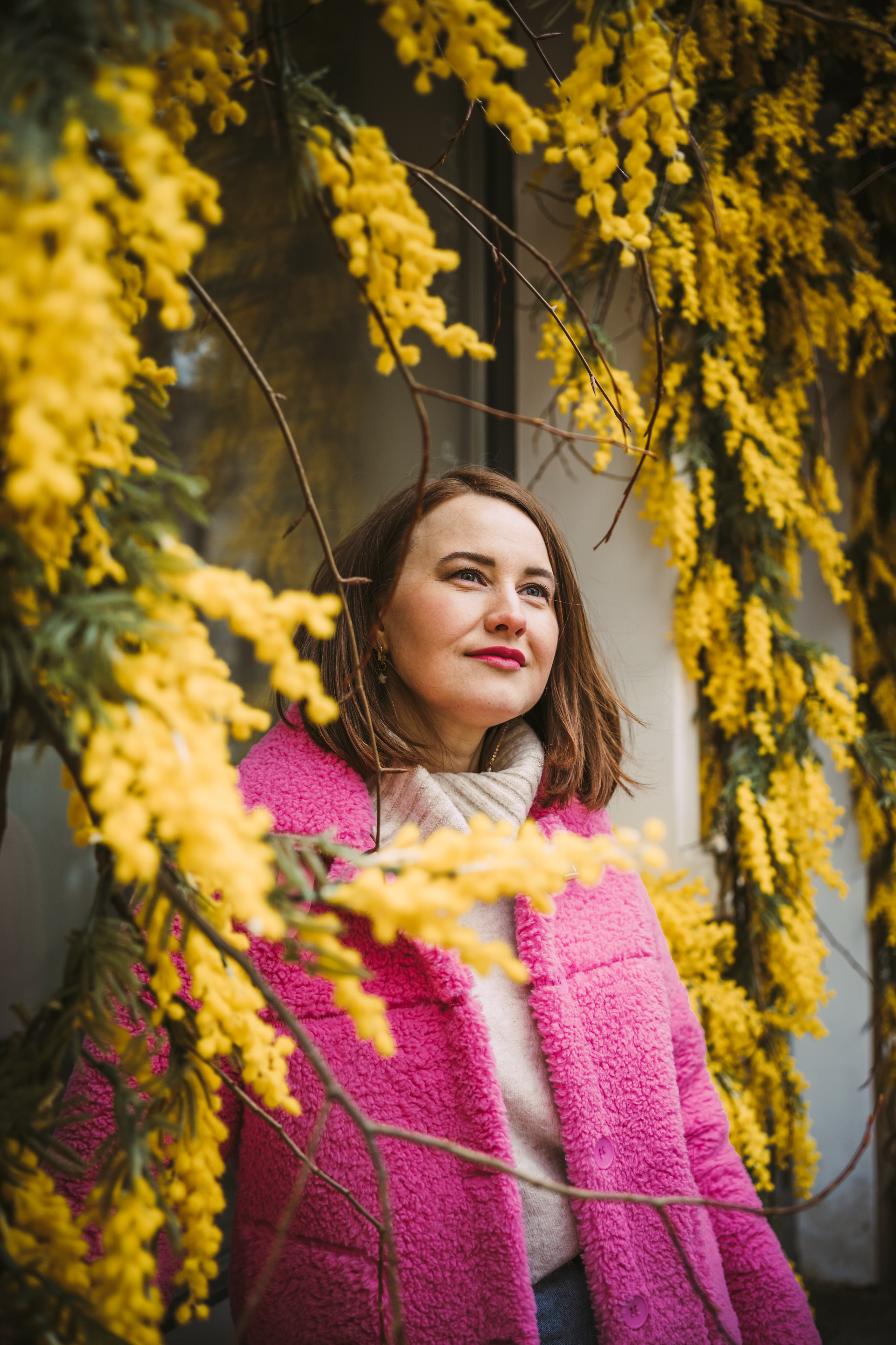 Фотосессия с мимозой. Женский фотограф в Москве Кристина Чечина