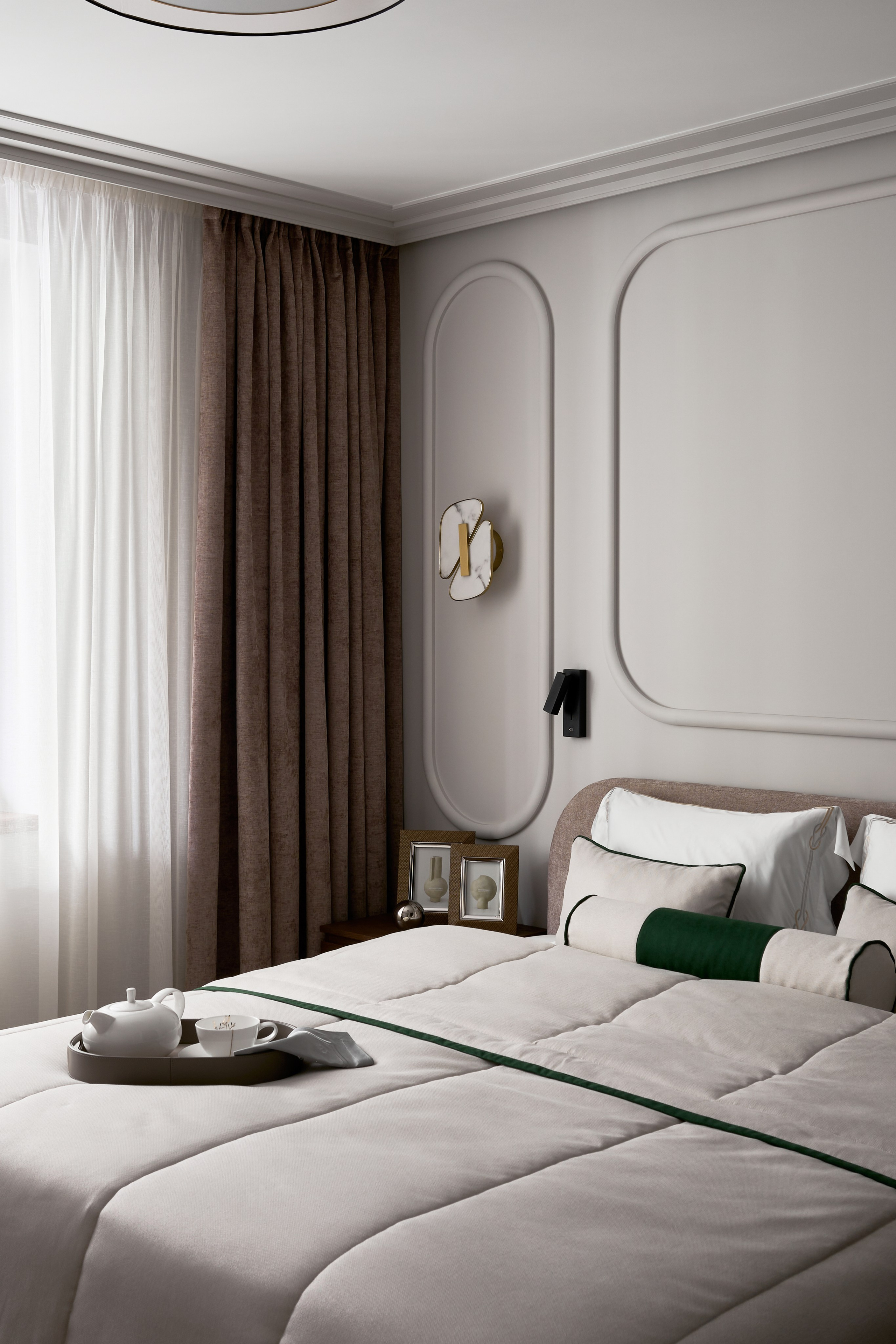 уютная спальня современный интерьер квартиры Москва