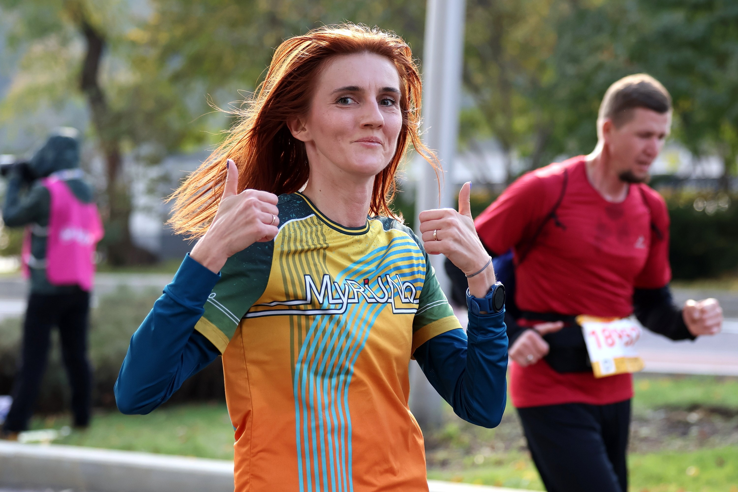 Участники Московского марафона