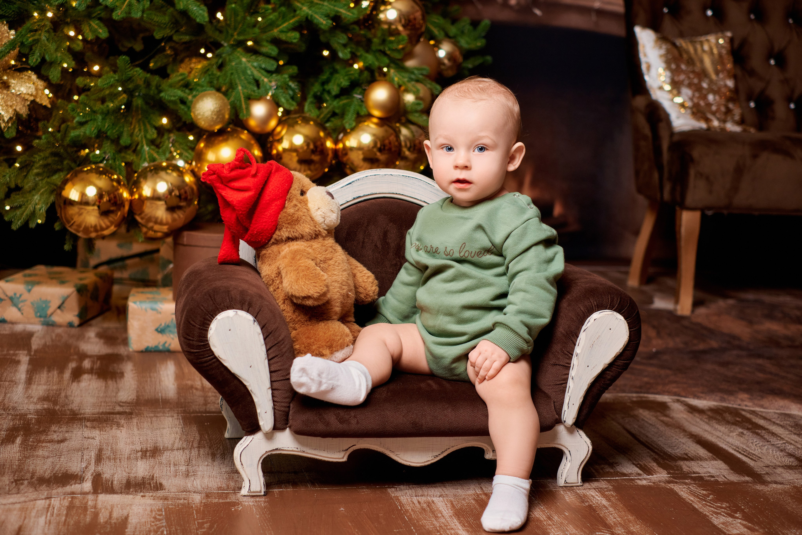 Семейная новогодняя фотосессия. Студия Pion. Фотограф Таганрог Анна Трайжон