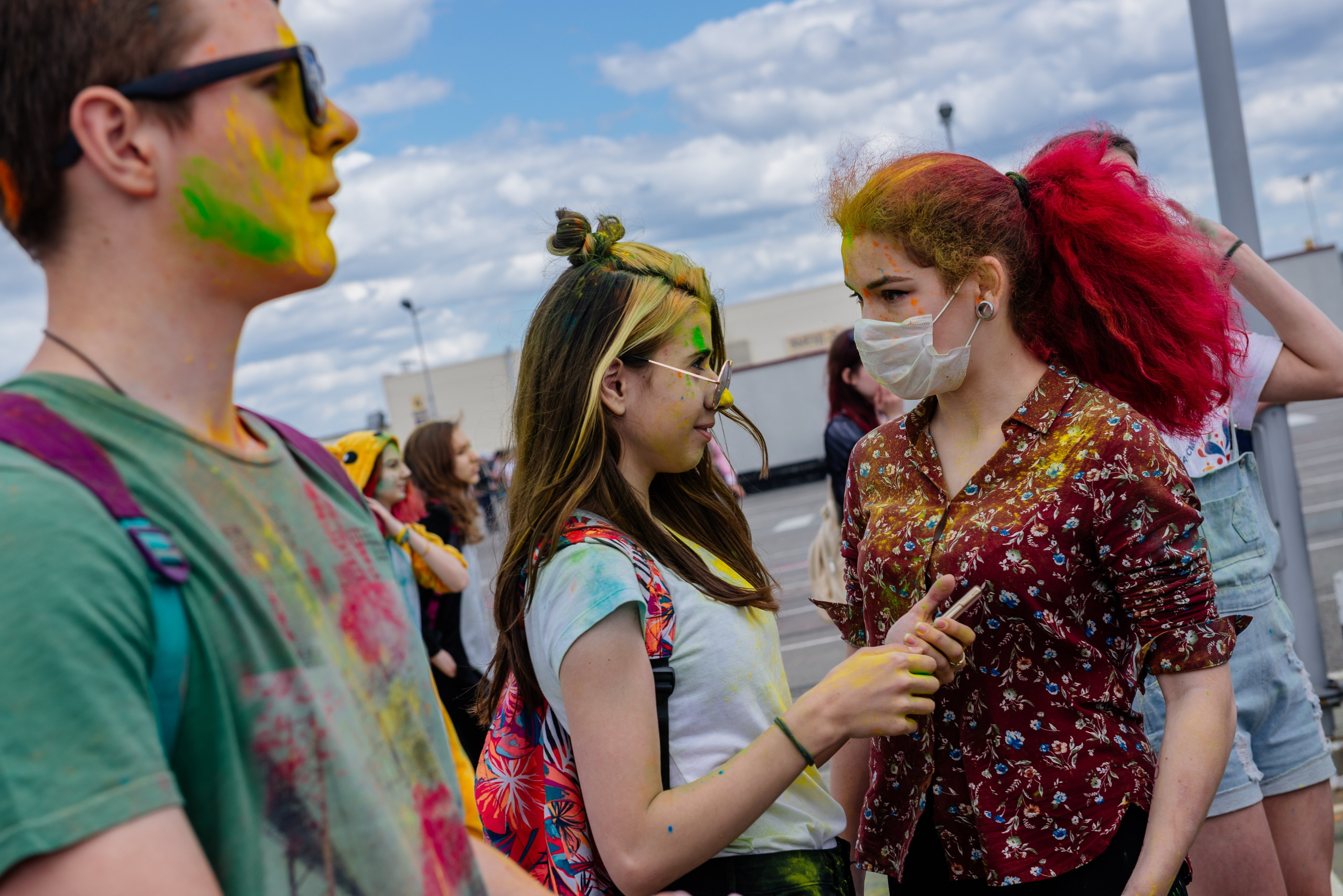 Фестиваль красок Holi. Москва, МО. Фотограф LANA STIL. Семейный, репортажный фотограф, студия. Женский, мужской портрет. Фотографирую территориально в г. Королев, Москва, МО