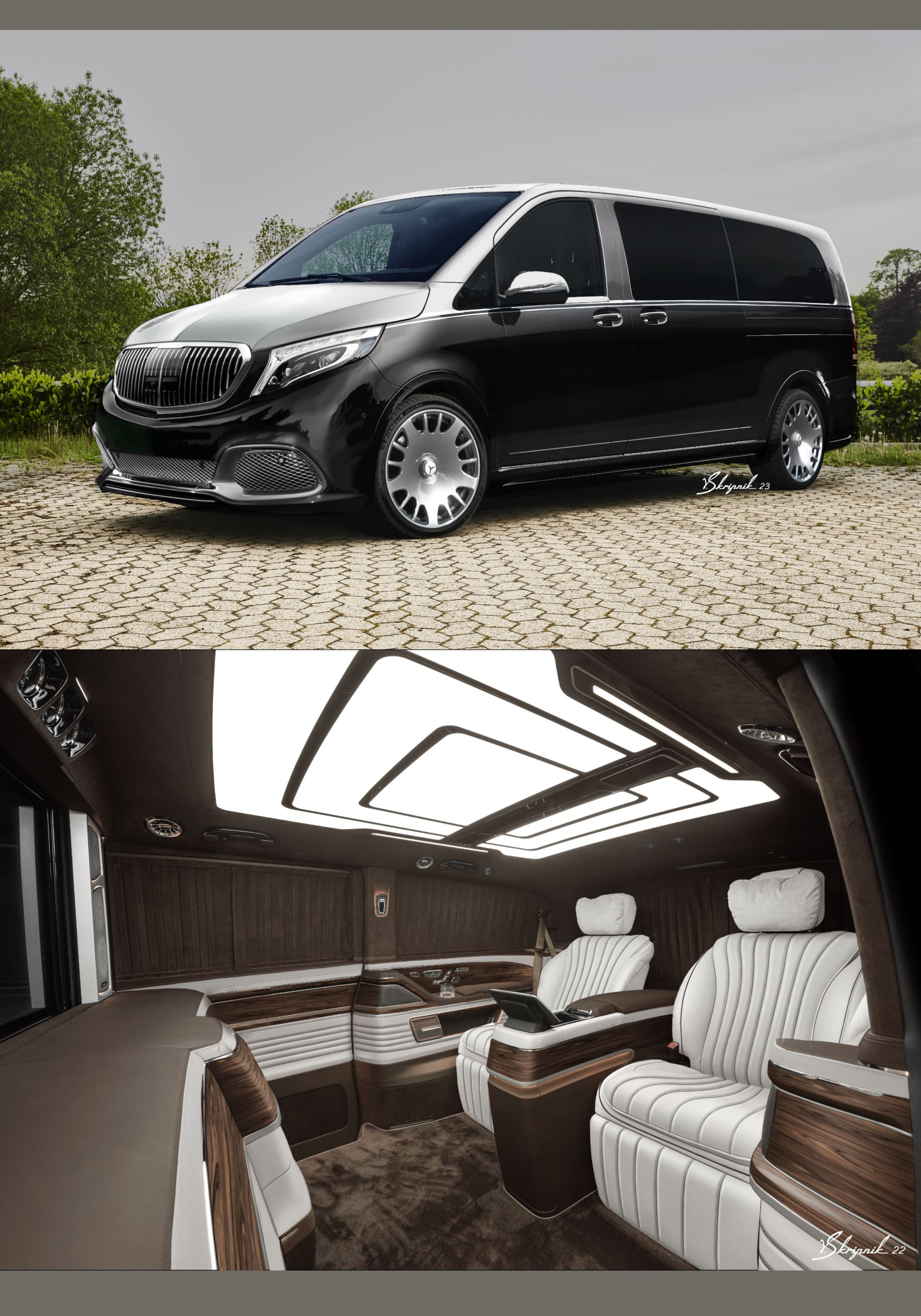 Mercedes V-class. Design Yachts and Cars