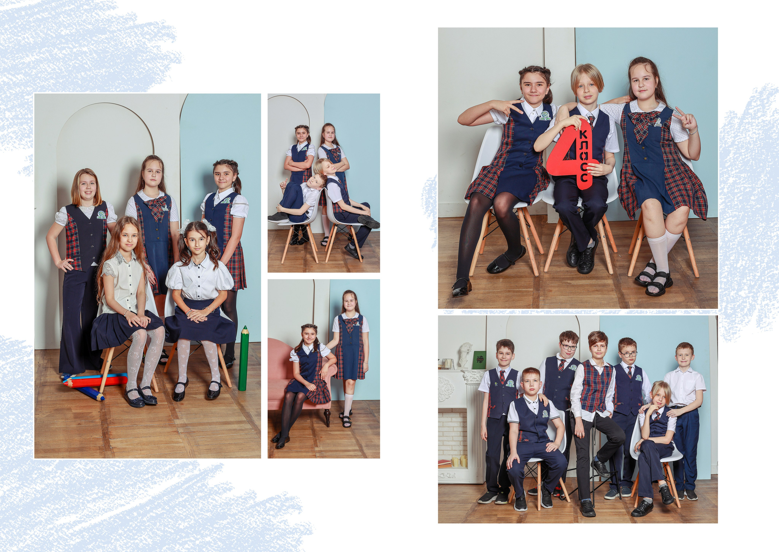 Альбом для начальной школы на 5 разворотов. Школьный фотограф в Краснодаре Дидик Ольга