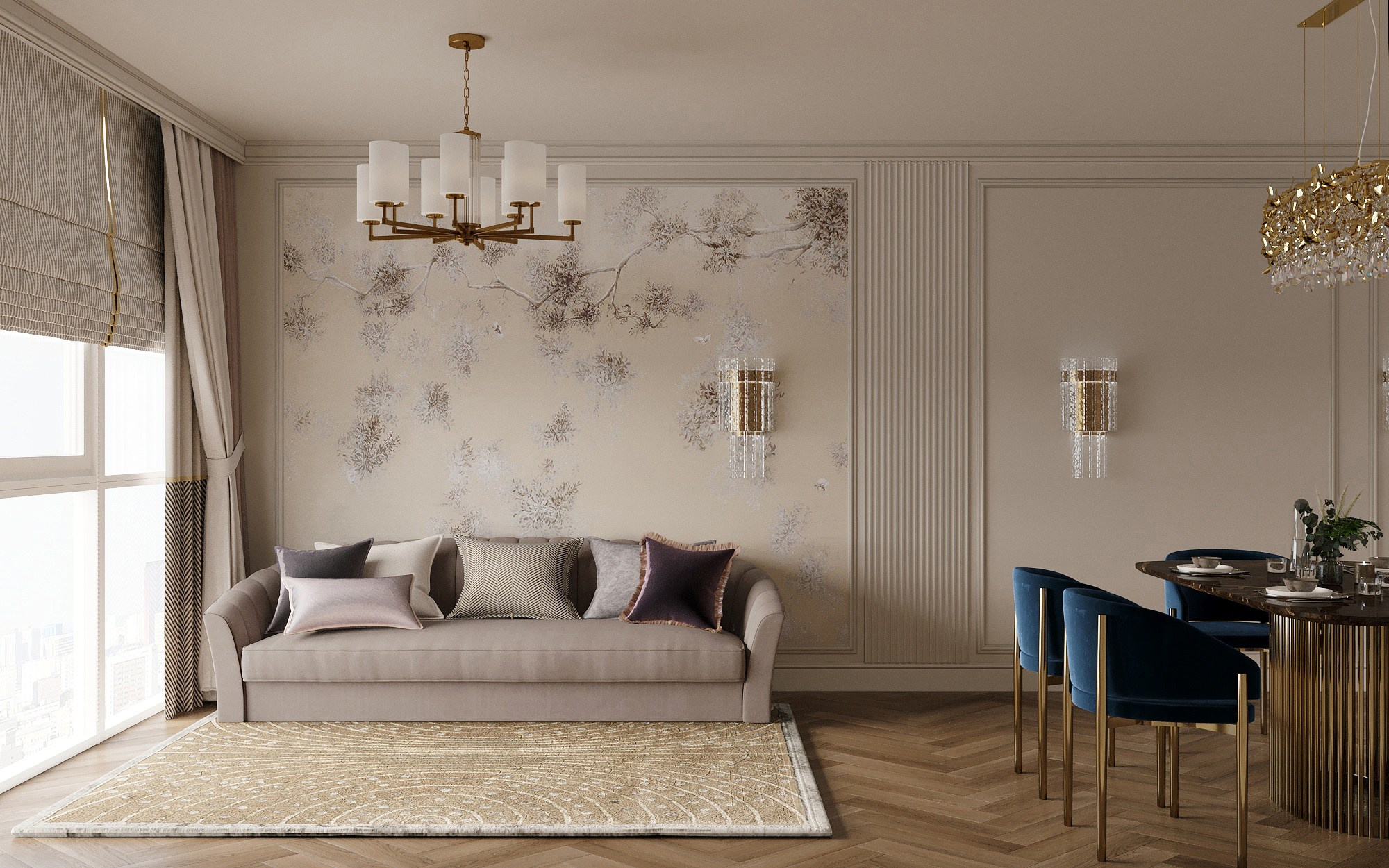 Квартира «ЖК Бриз» г. Геленджик, 103 кв. м. Цель: подарок родителям от детей для постоянного проживания. Дизайн интерьеров, строительство, ремонт домов и квартир в Геленджике