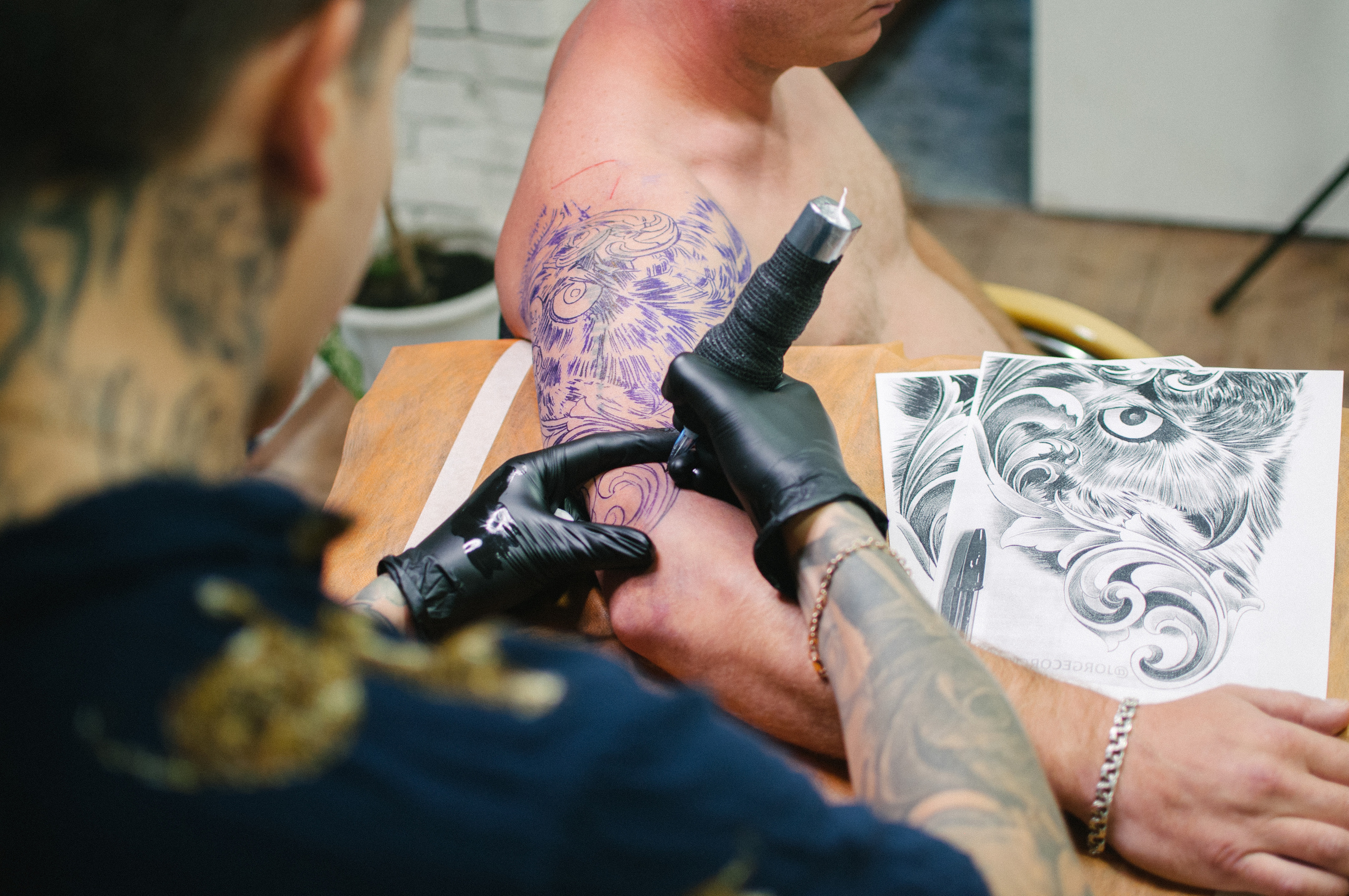 Контент-съемка для рекламы и соцсетей тату-студии. Фотограф в Самаре Иван Булатов