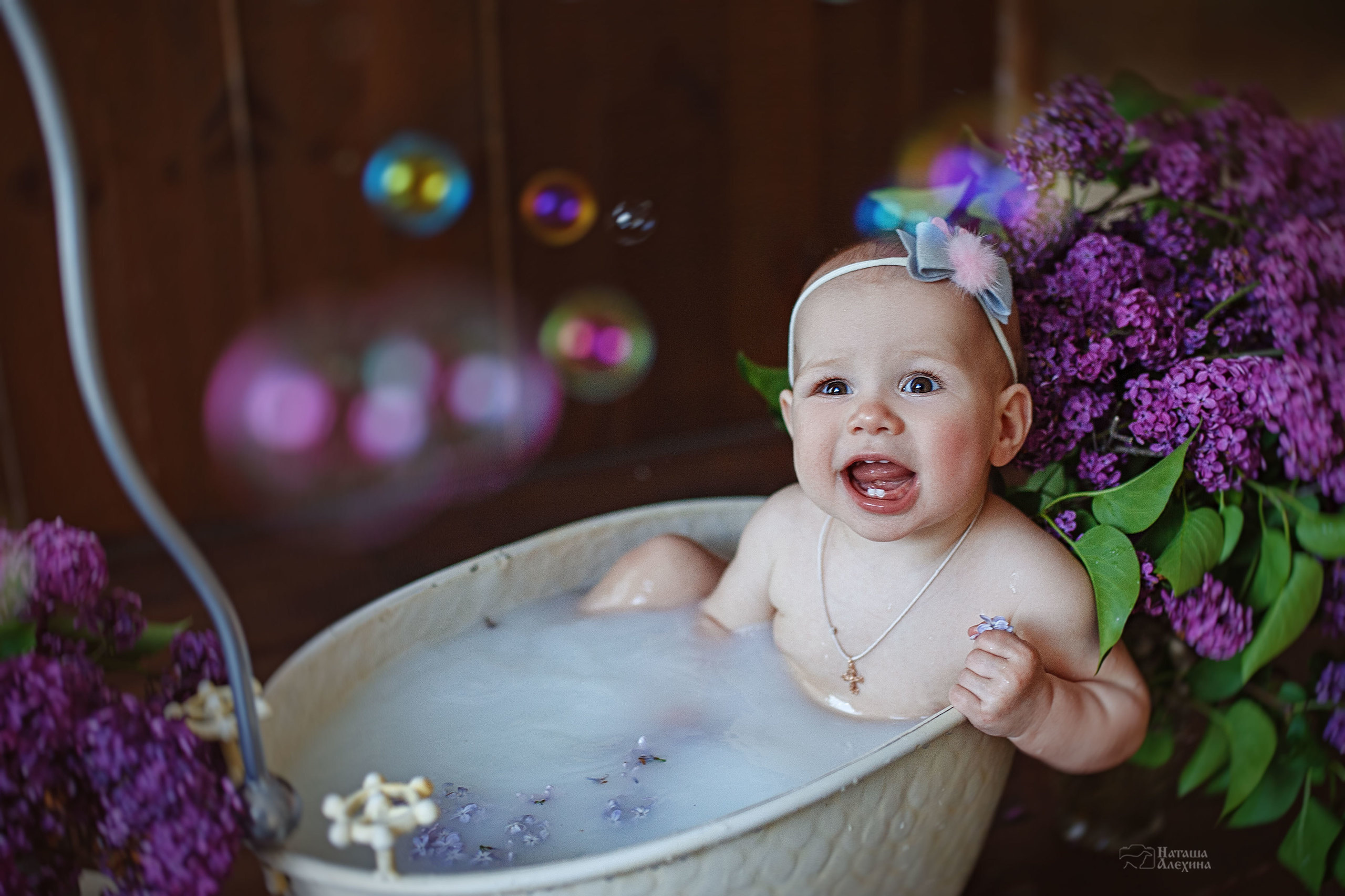 Молочные ванночки. Детский фотограф и фотограф новорожденных в Воронеже Наташа Алехина