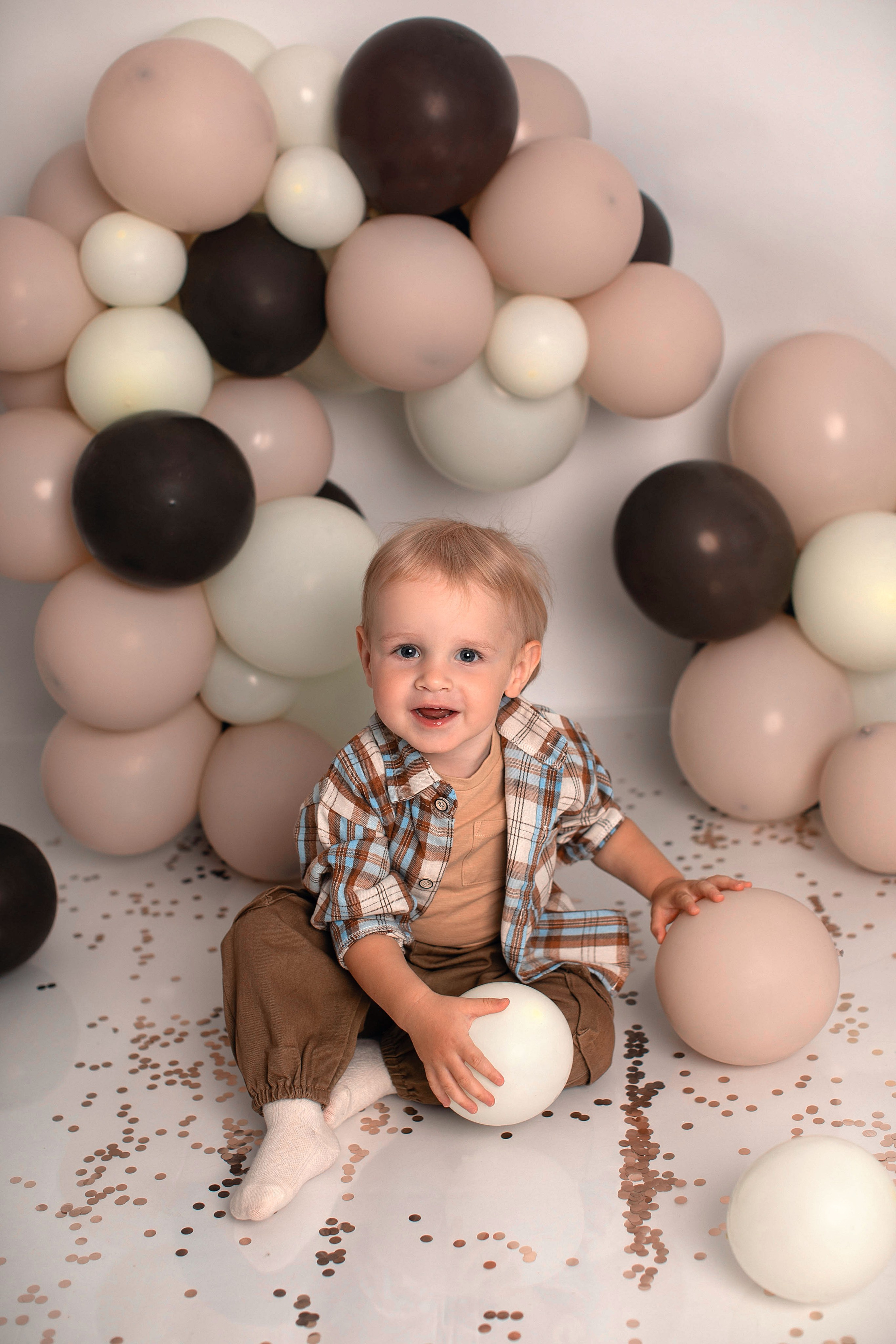 Съемка Первый тортик. Фотограф новорожденных