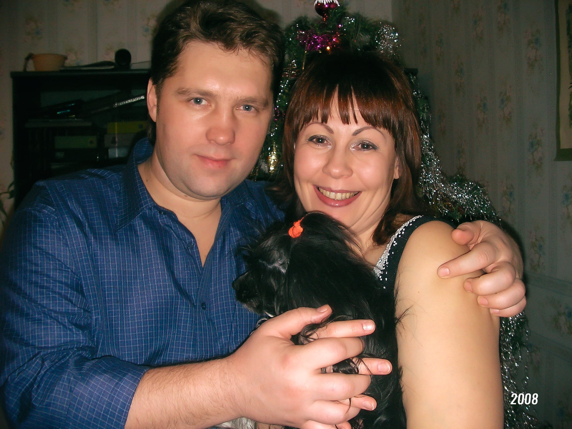 New Year 2008. Us and Zosya.