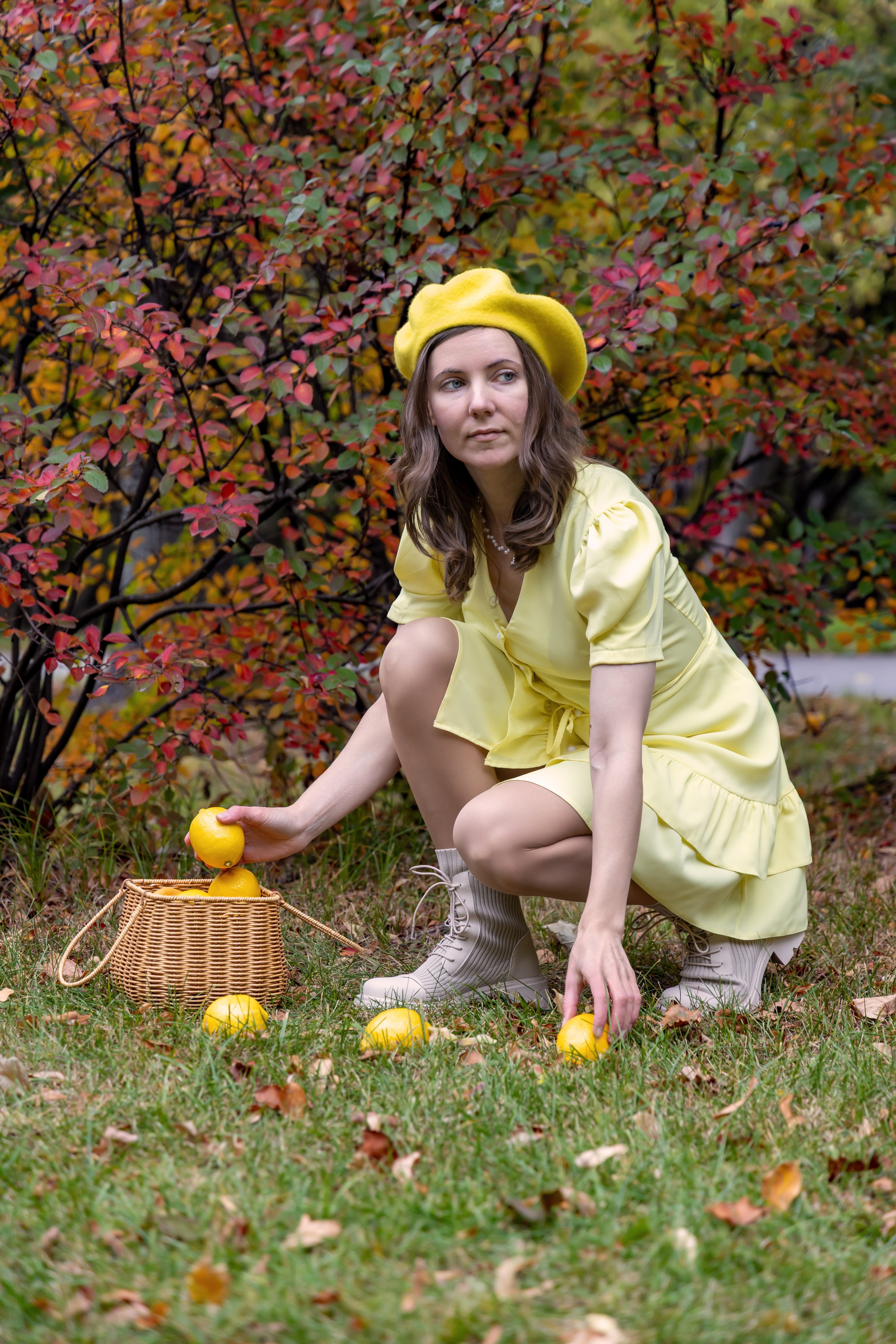 Жёлтая осень и ретро-велосипед. Репортажный, семейный и студийный фотограф в Москве Демин Алексей