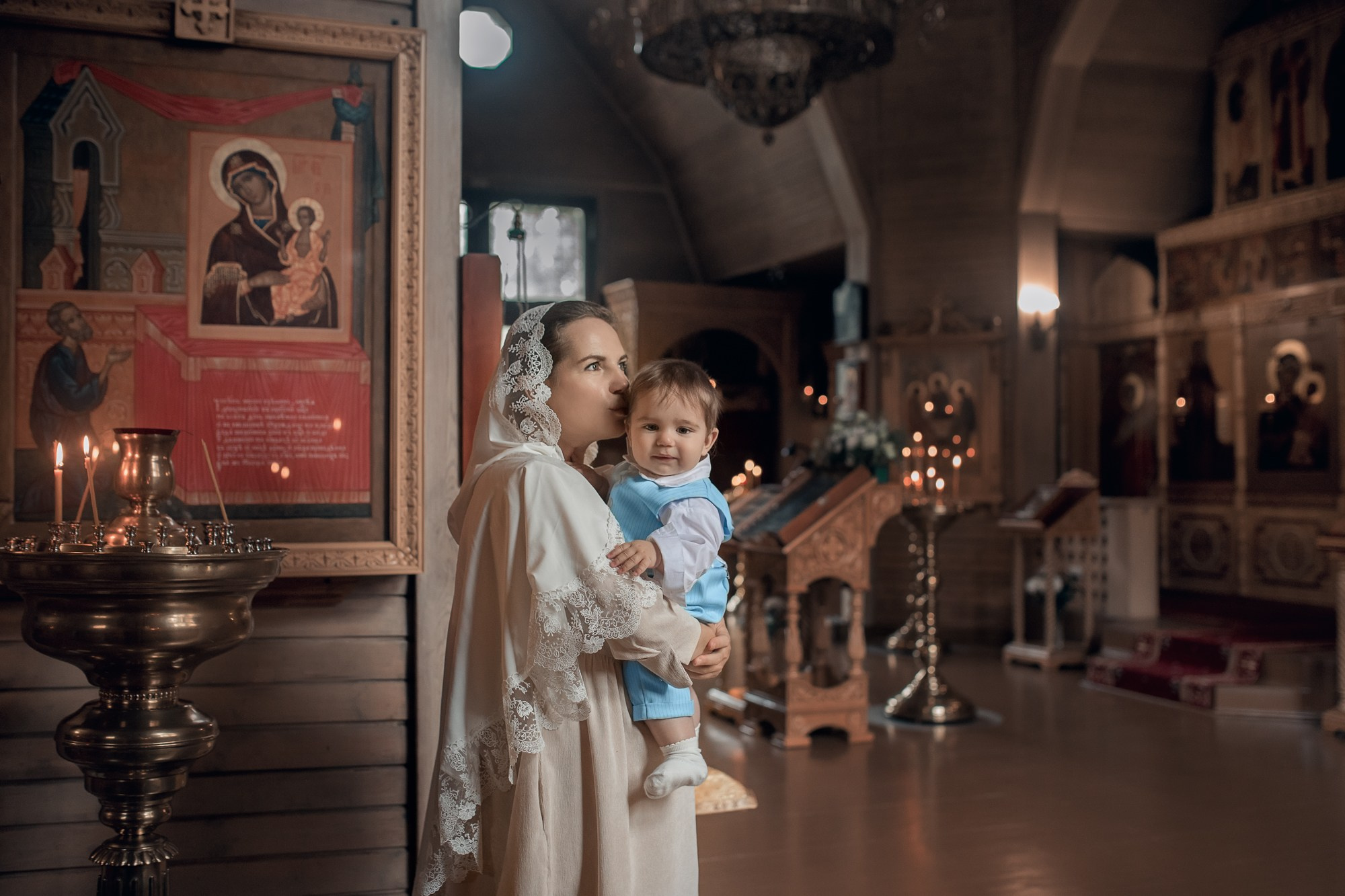 Покров на голову. Фотограф на Крещение, Венчание в Москве Ирина Шамина