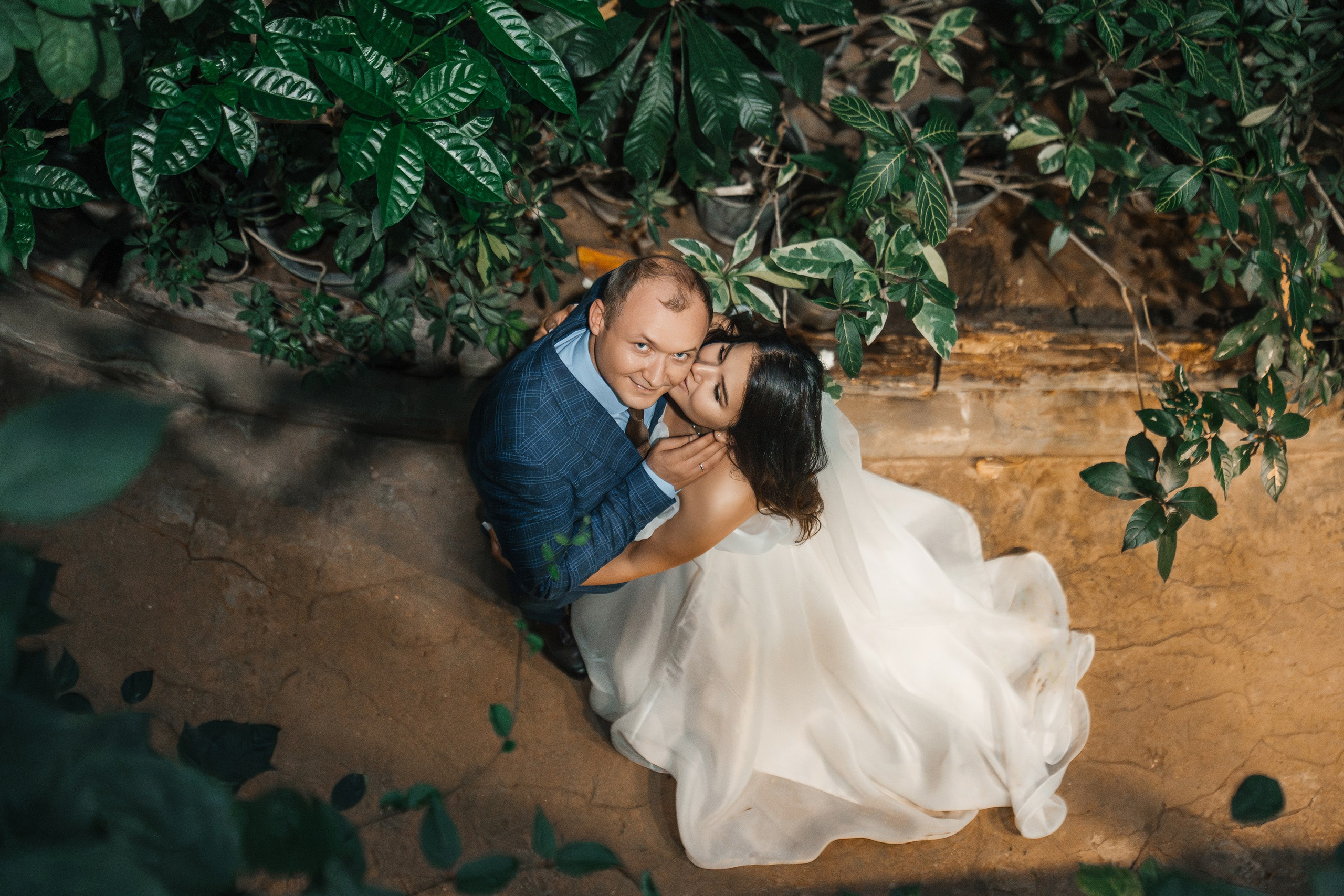 Свадебная фотосессия в оранжерее Ботанического сада им. Цицина. Свадебный и репортажный фотограф-видеограф Москва и Московская область