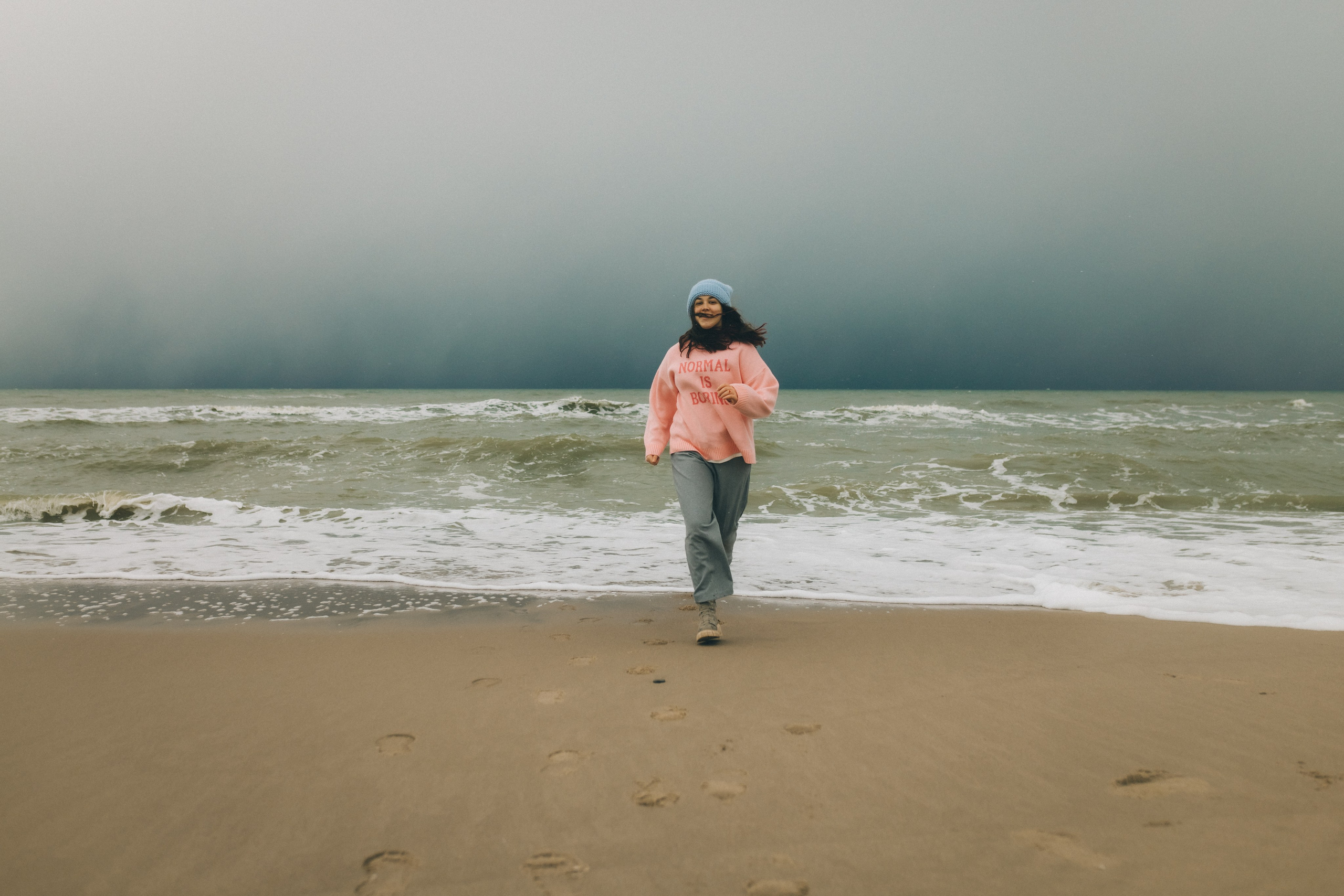 Маша и зима на Балтике. Фотограф Зеленоградск Красильникова Елена