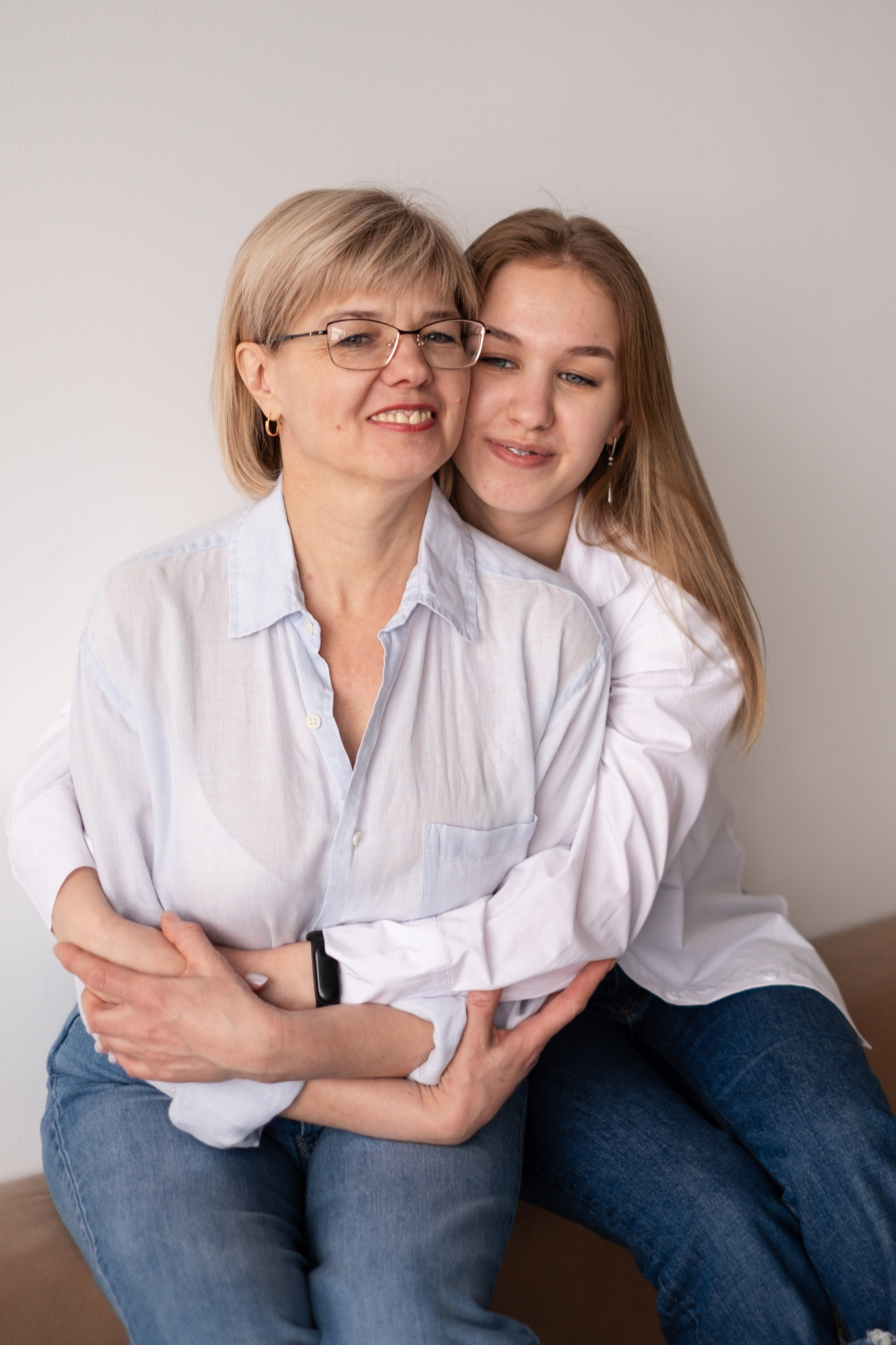 Наталья и Оля | мама и дочь в студии. Фотограф в Новосибирске Диана Ильиных