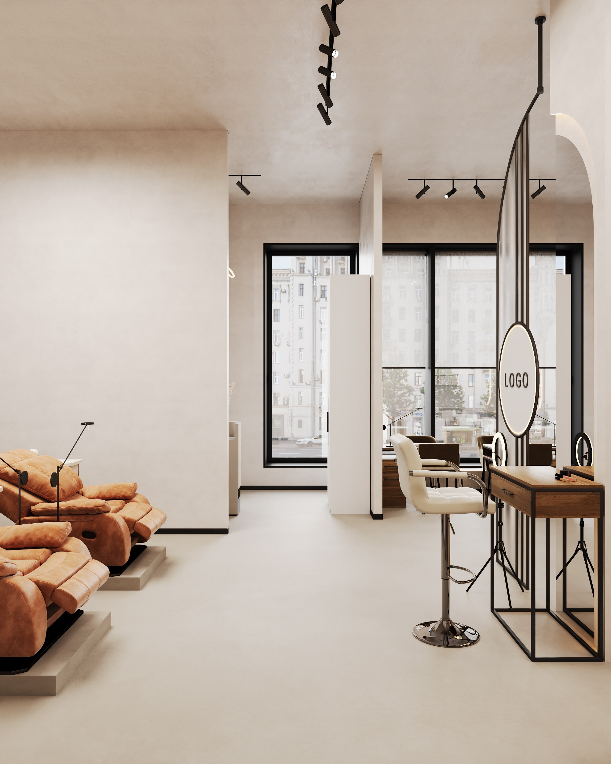Beauty Salon Tatcher. Дизайн интерьера | 3D визуализация | Миланская Марина