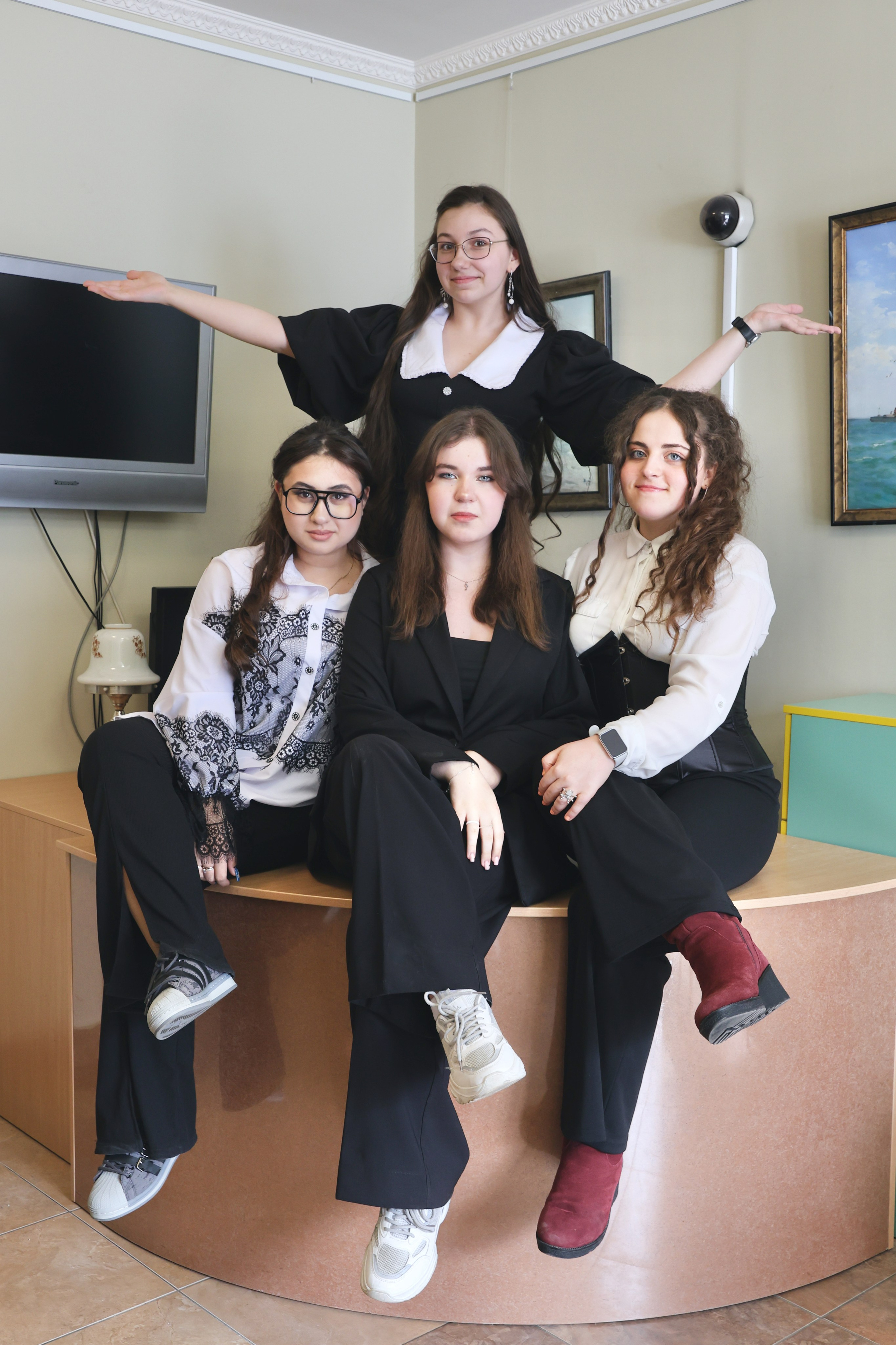 Съёмка в библиотеке. Школьные выпускные альбомы в Москве Марина Николаева