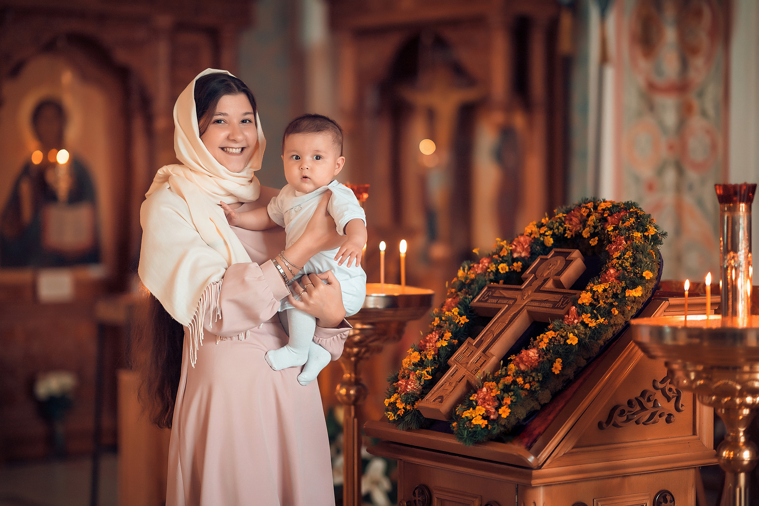 Крещение Миры Храм Иоанна Предтечи. Фотограф на Крещение и Венчание в Красноярске Рамазанова Юлия