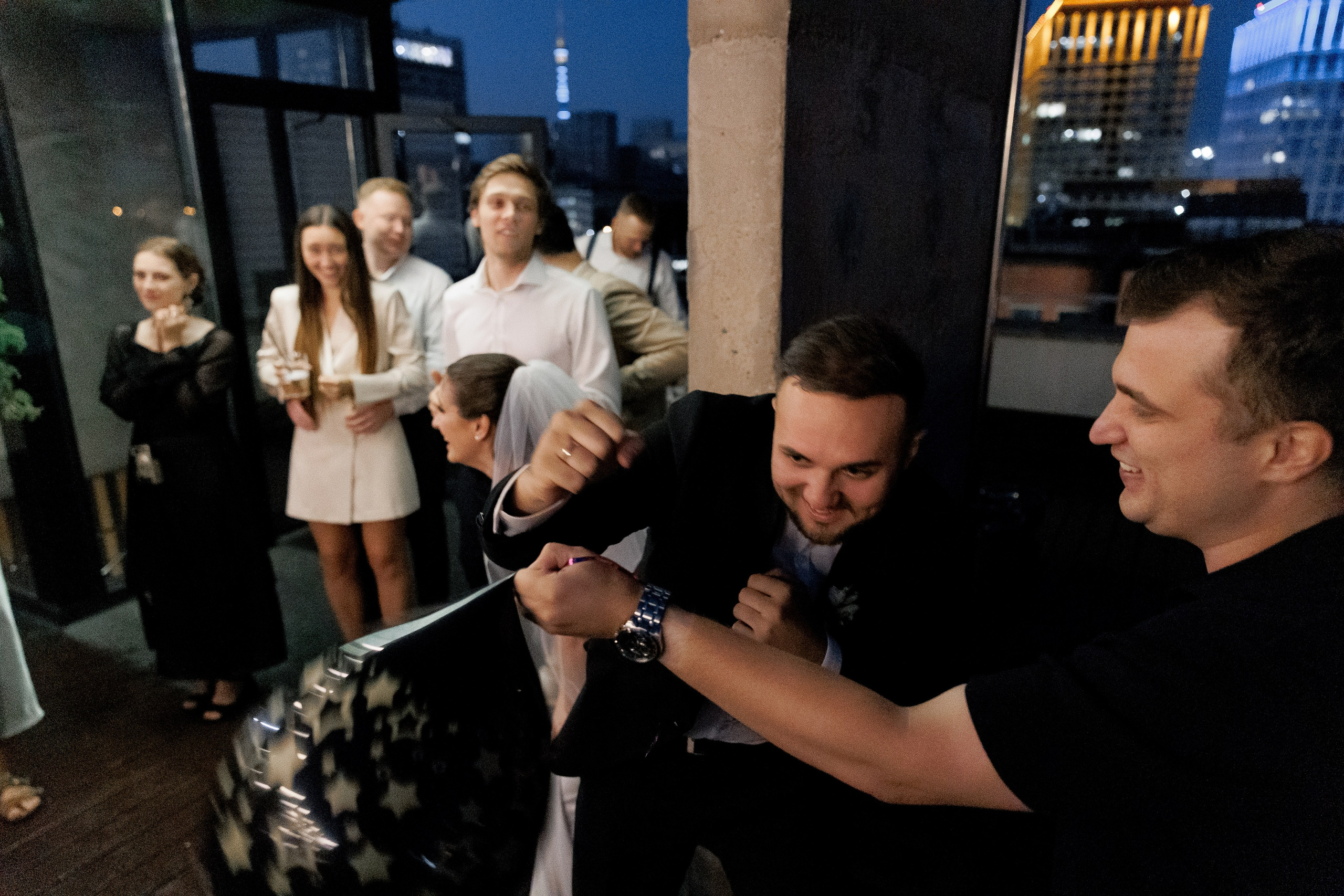 Свадебная вечеринка лофт Телескоп. Свадебный фотограф Домодедово Москва Катерина Алехина